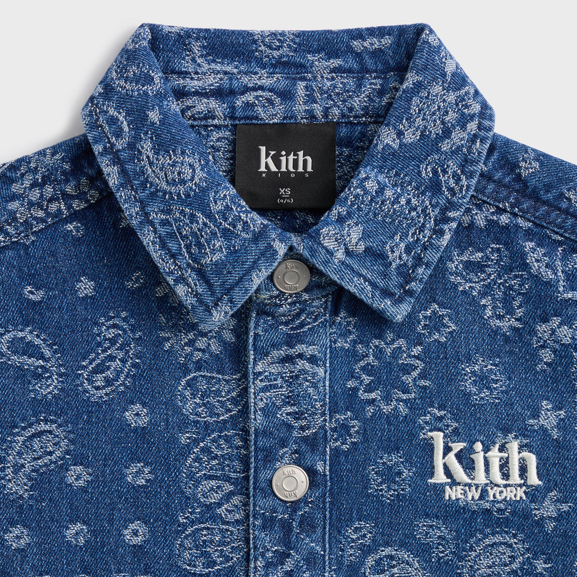 Kith Kids Paisley Ginza Shirt - Medium Indigo – Kith UK