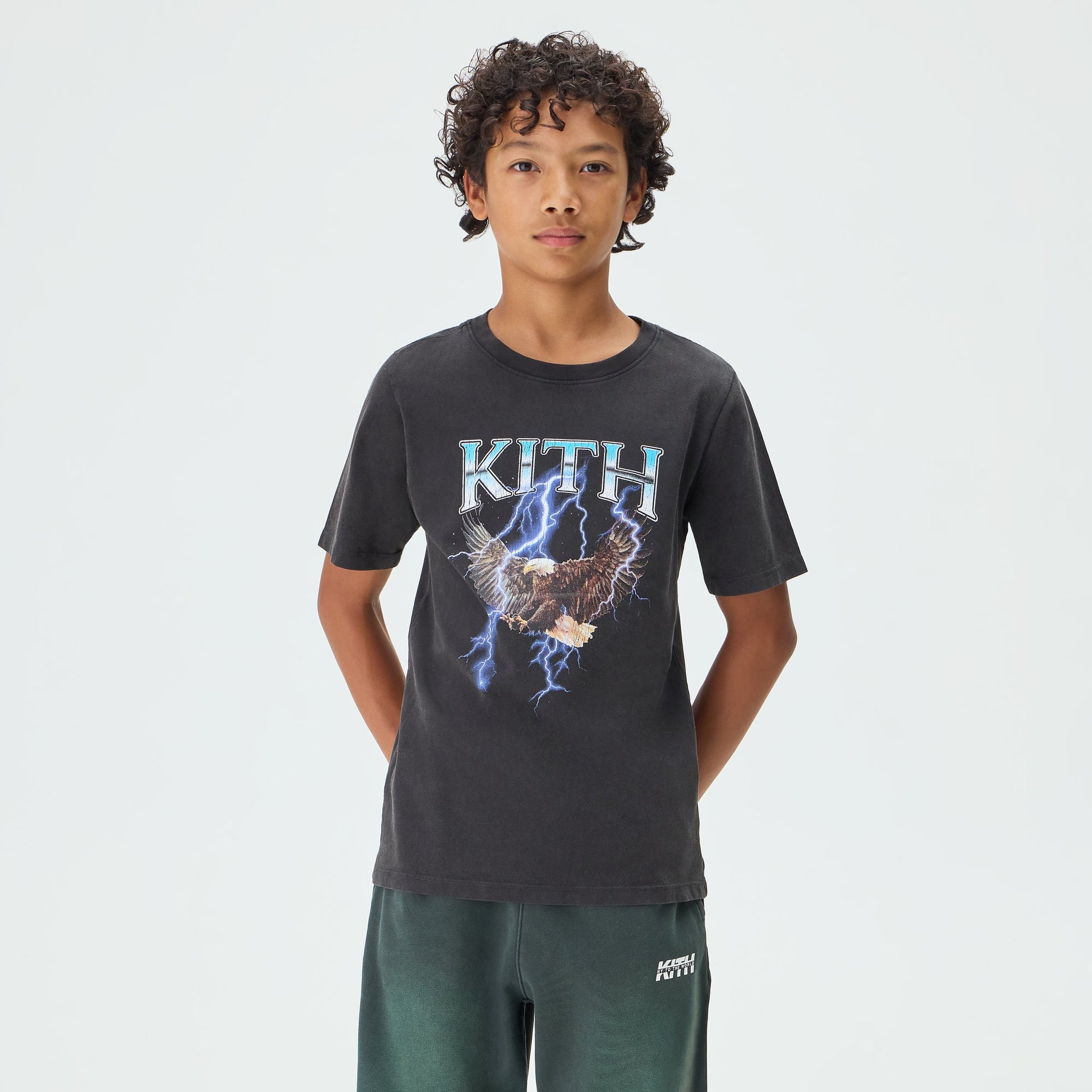 Kith Kids Vintage Eagle Tee - Black