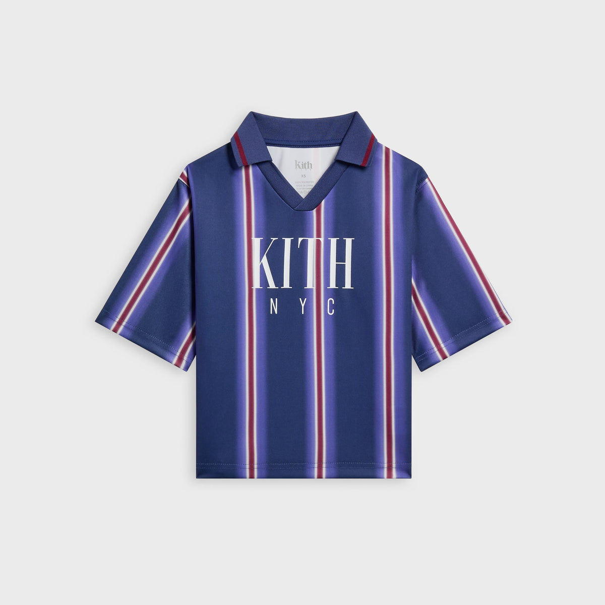 Kith Kids Blurred Stripe Soccer Jersey - Cyanotype