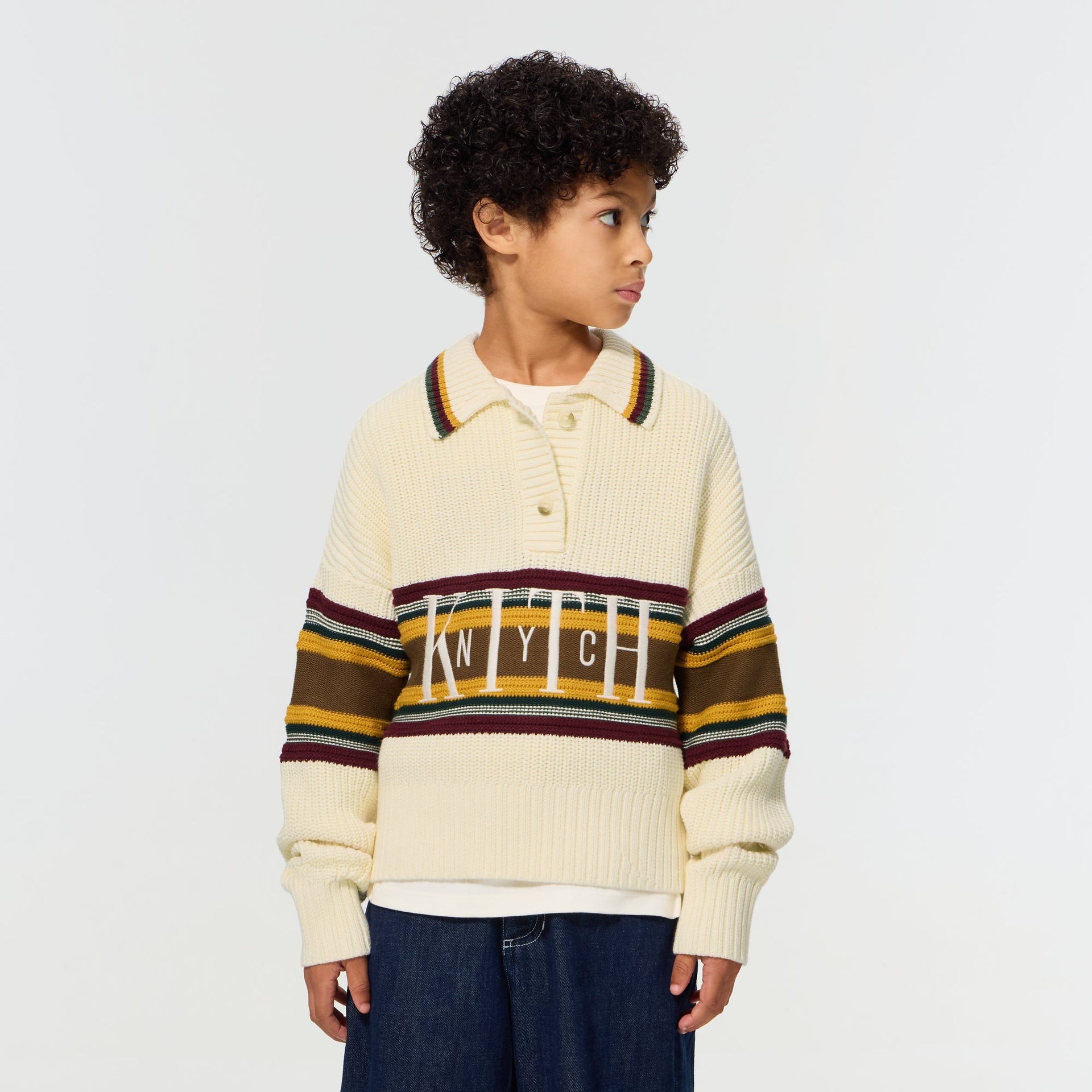 Kith Kids Chunky Knit Rugby Shirt - Sandrift - PH