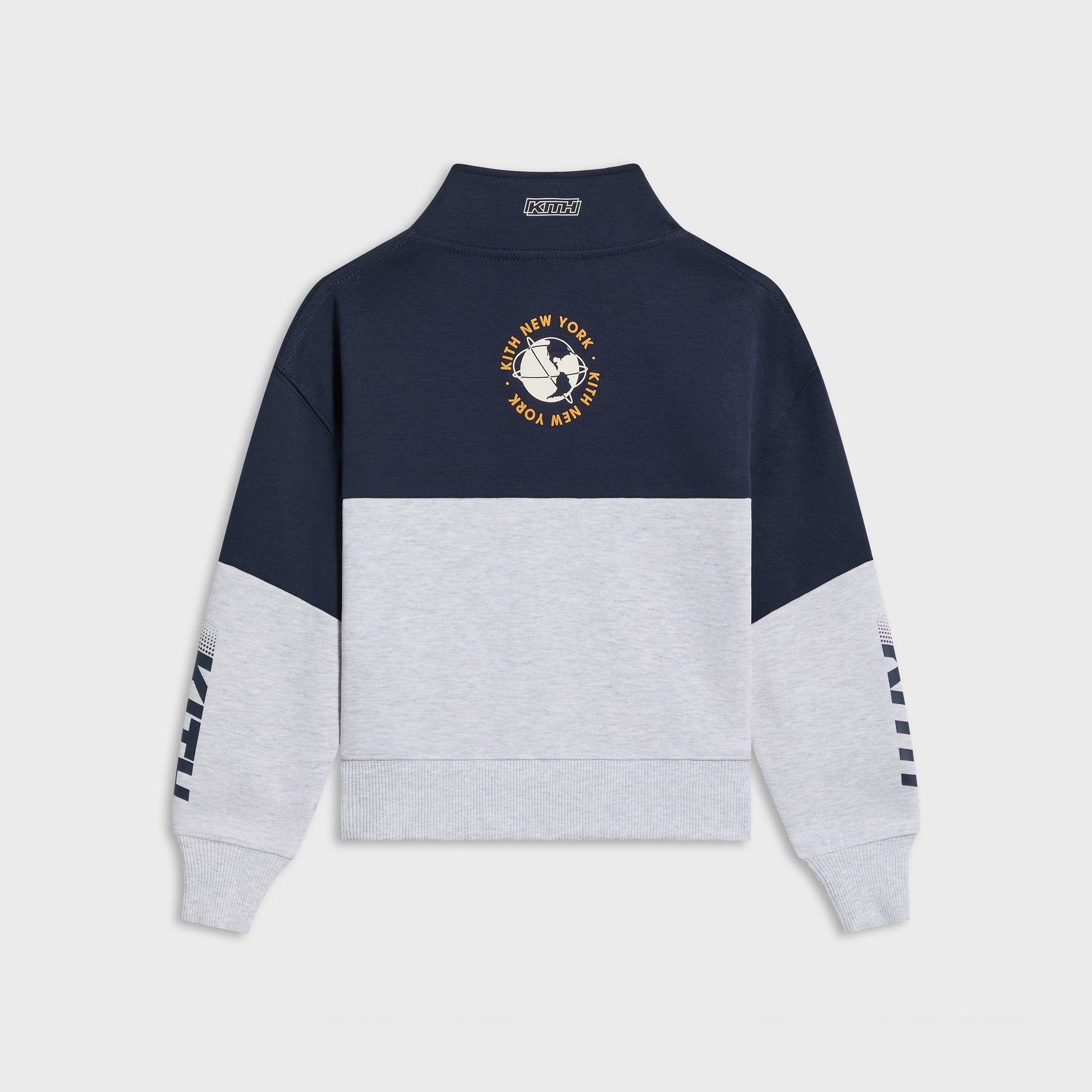 Kith Kids Logo Blocked Hunter Quarter Zip - Nocturnal