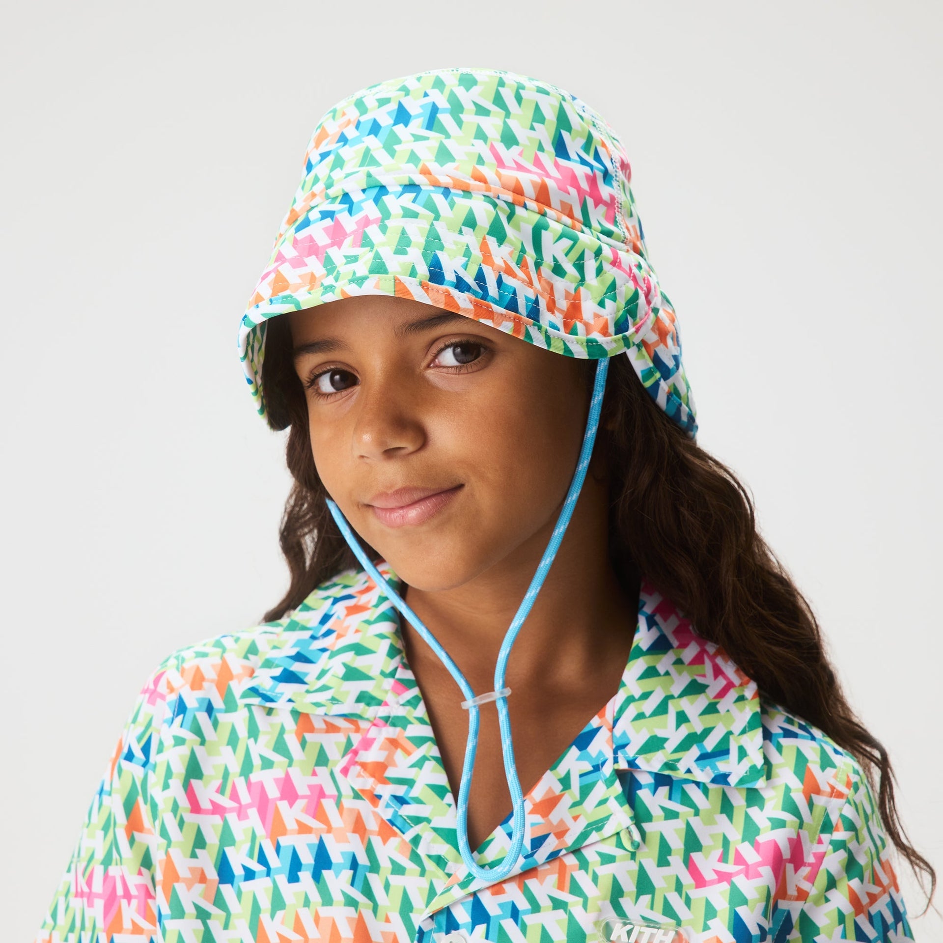 Kith Kids Printed Swim Bucket Hat - Peridot