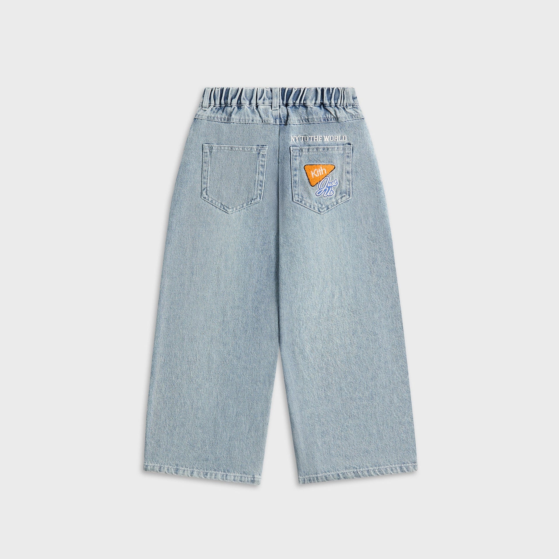 Kith Kids NY to The World Denim Wide Leg Heston Jean - Light Indigo