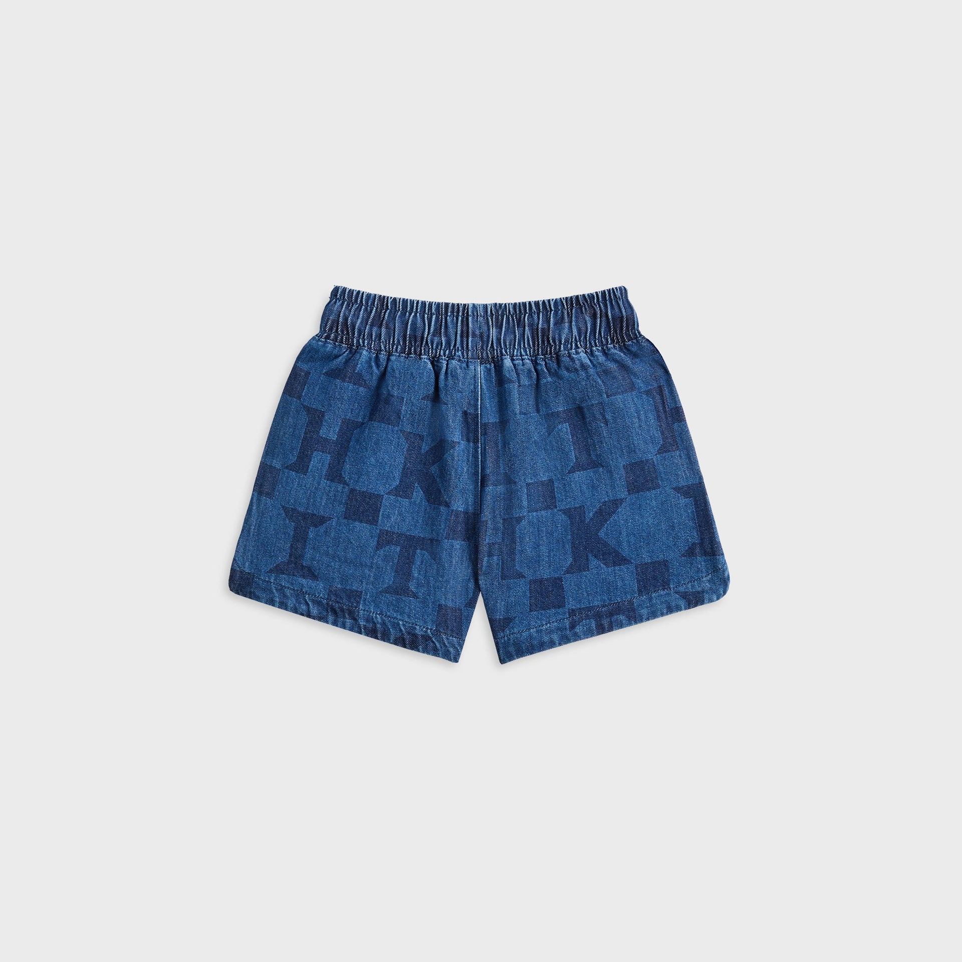 Kith Kids Monogram Denim Short - Stoerm Mid Wash