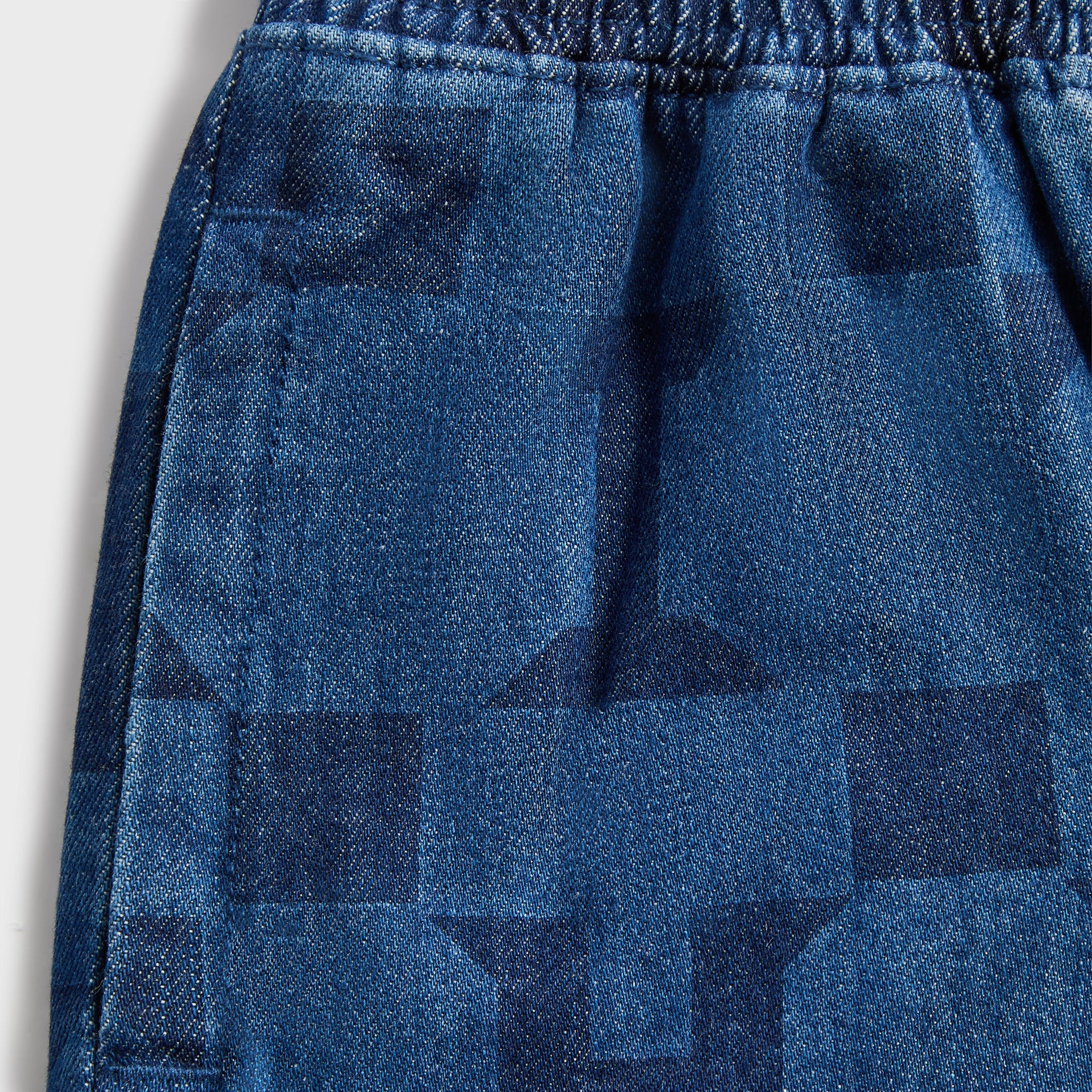 Kith Kids Monogram Denim Short - Stoerm Mid Wash