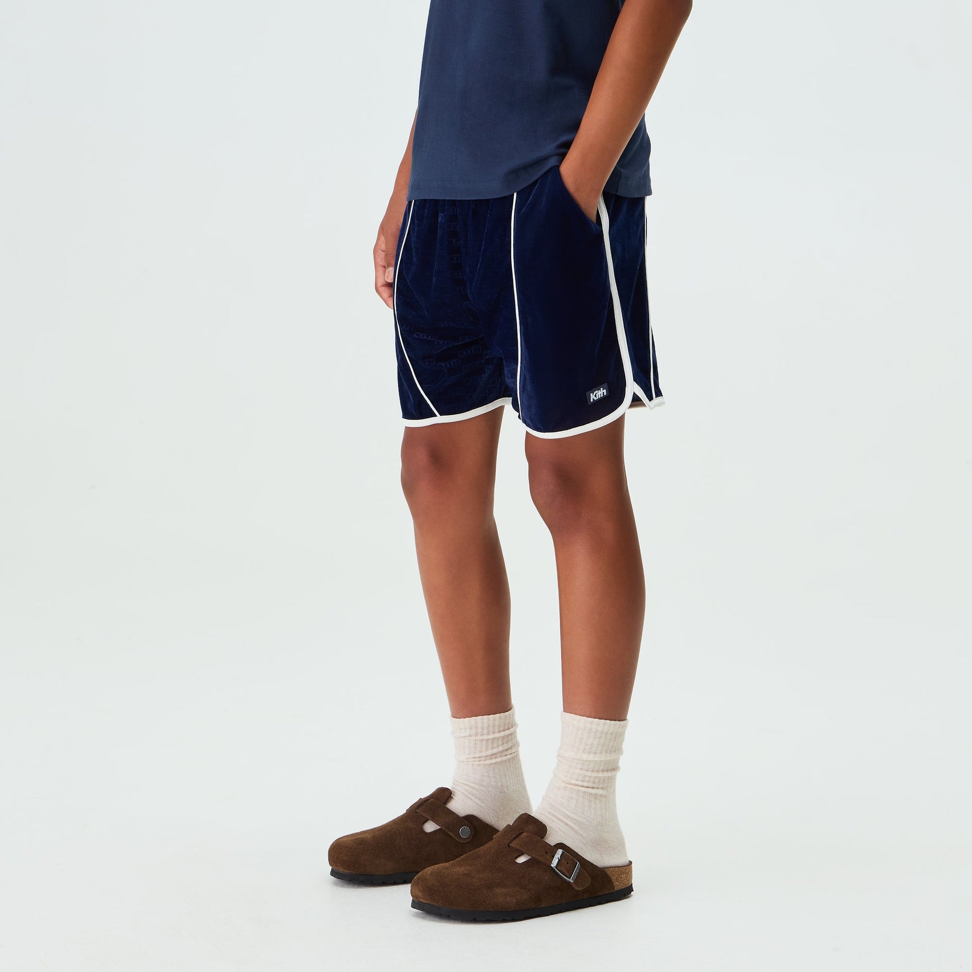 Kith Kids Monogram Velour Jordan Short - Nocturnal