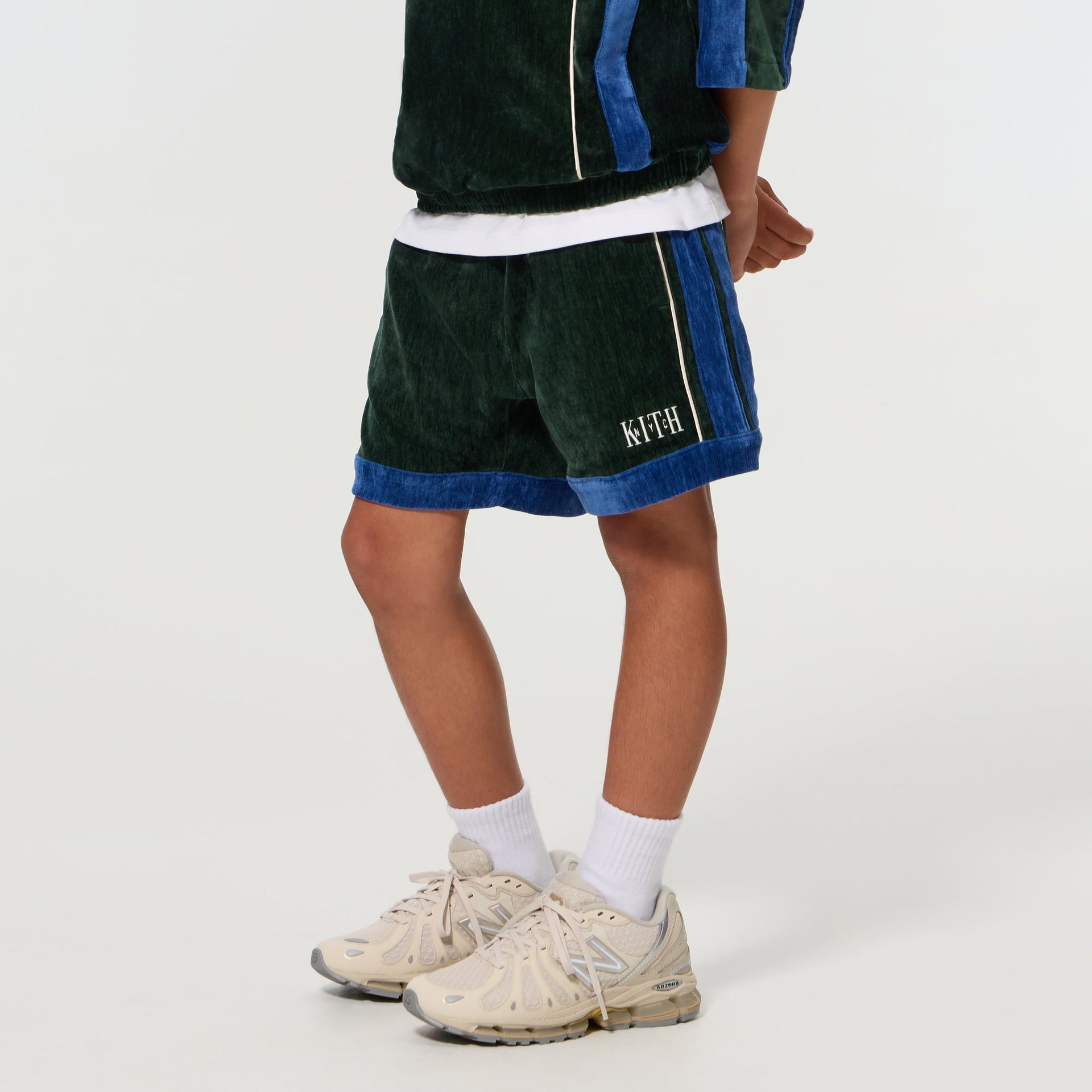 Kith Kids Velour Paneled Short - Stadium