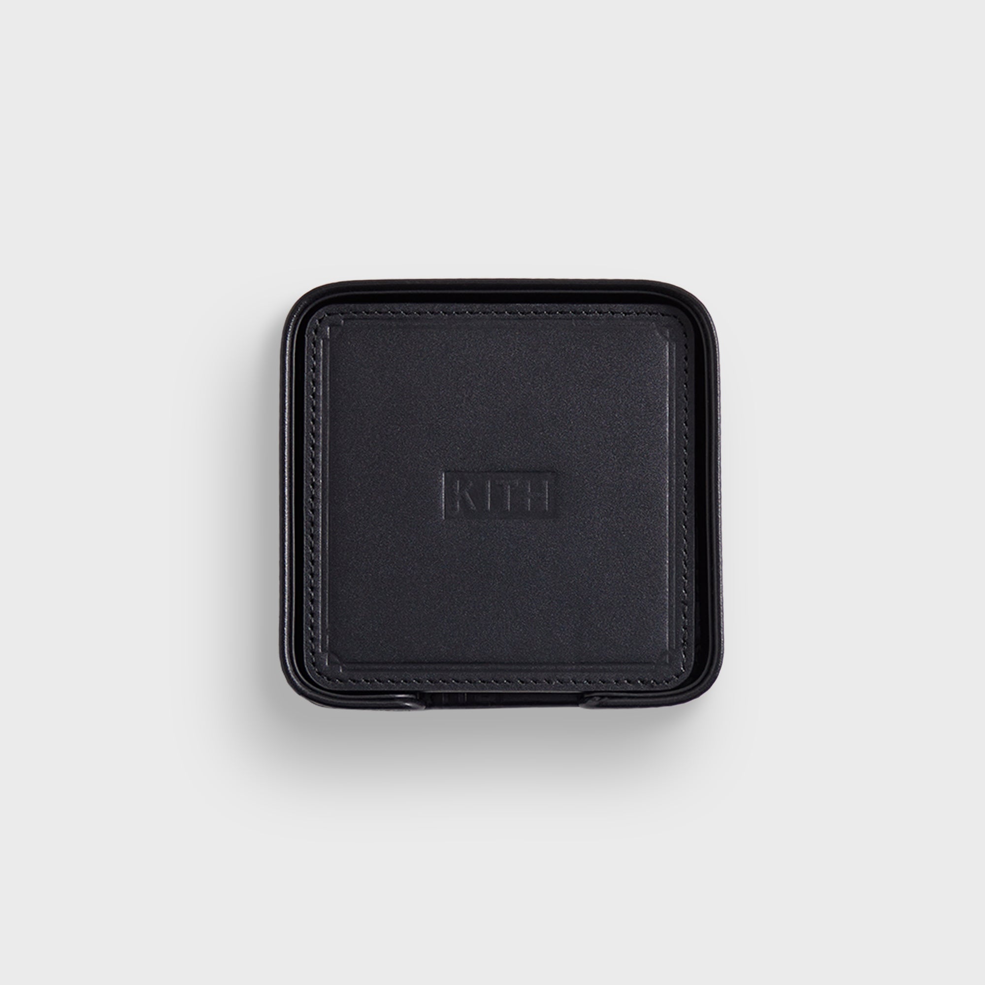 Kith Monogram Leather Coasters - Black – Kith UK