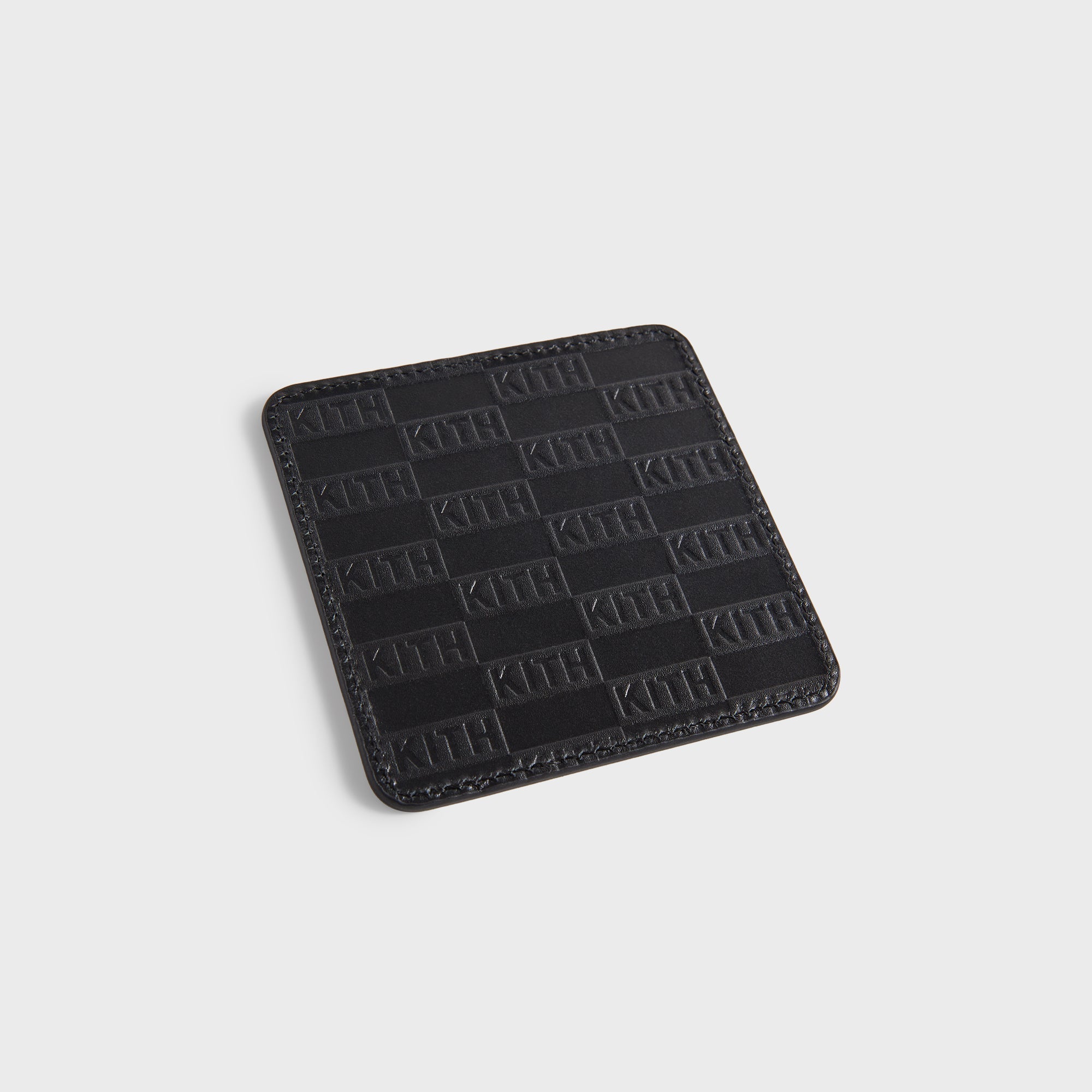 Kith Monogram Leather Coasters - Black – Kith UK