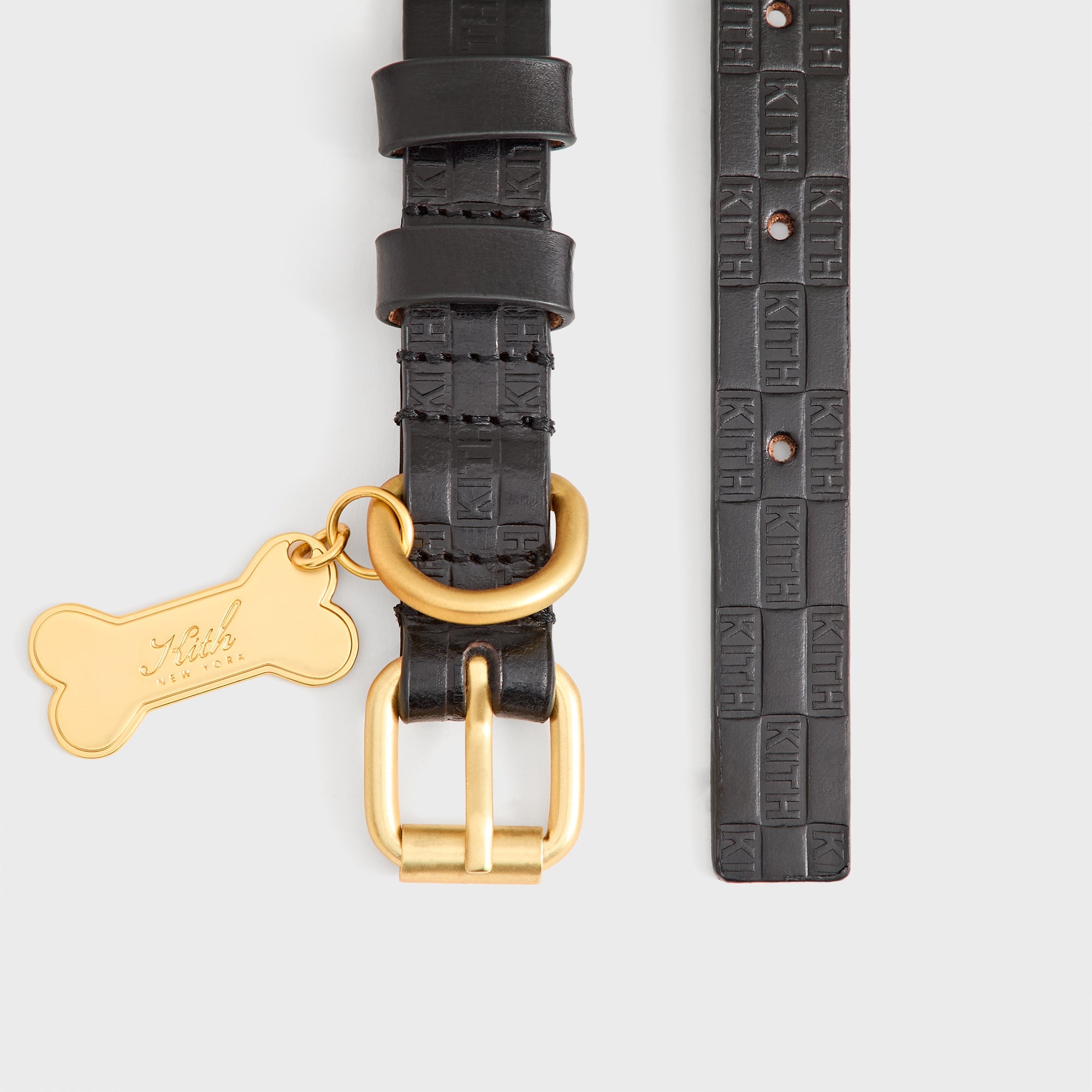 Kith Monogram Leather Collar - Black – Kith UK