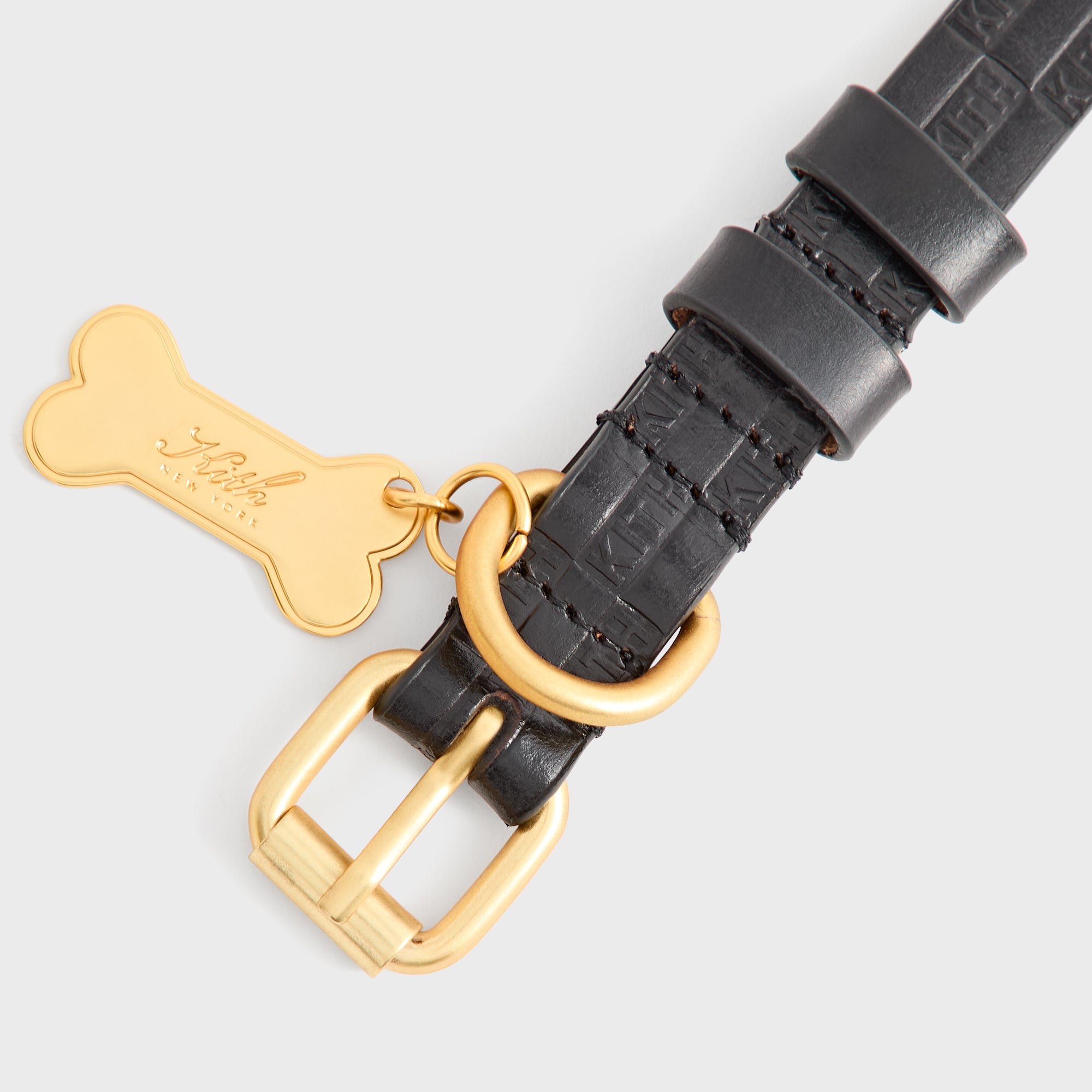 Kith wagwear Monogram Leather Collar 首輪 Kith Monogram Leather Collar - Black – Kith UK