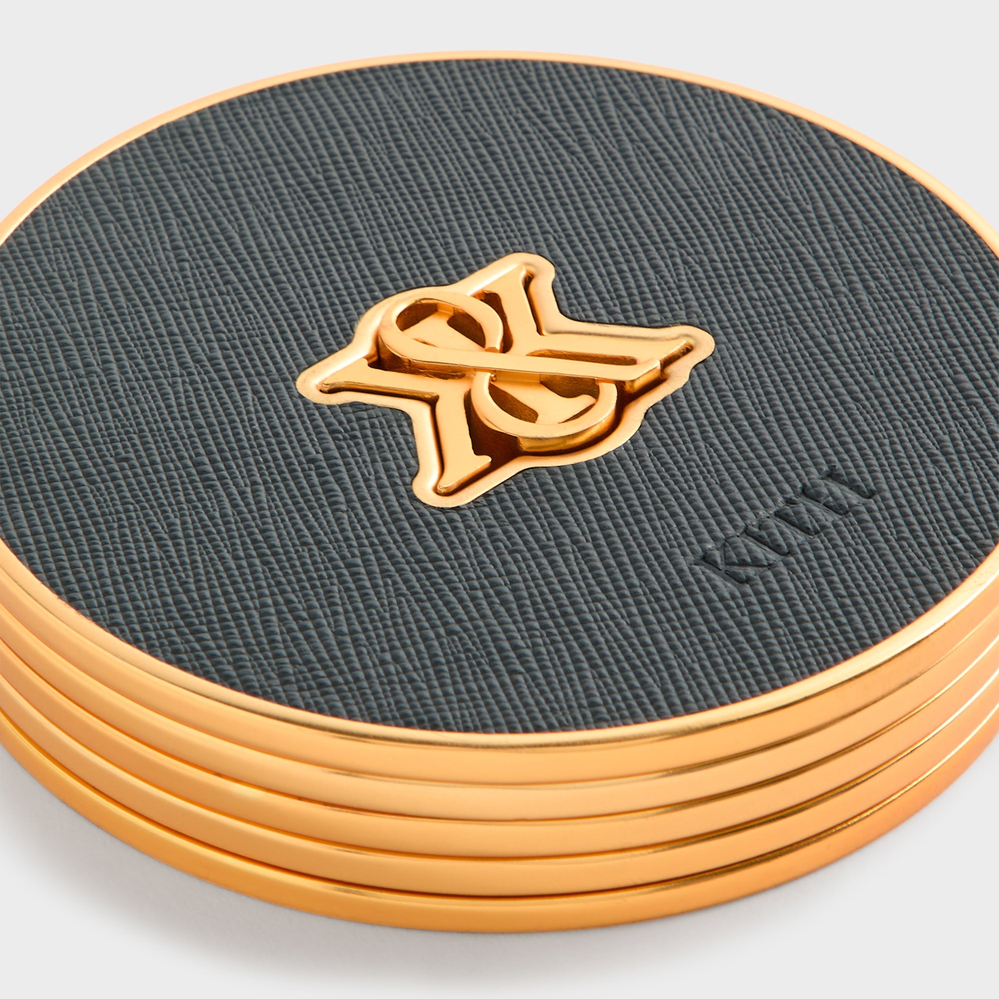 Kith Crest Set of 4 Leather Coasters - Stadium – Kith UK