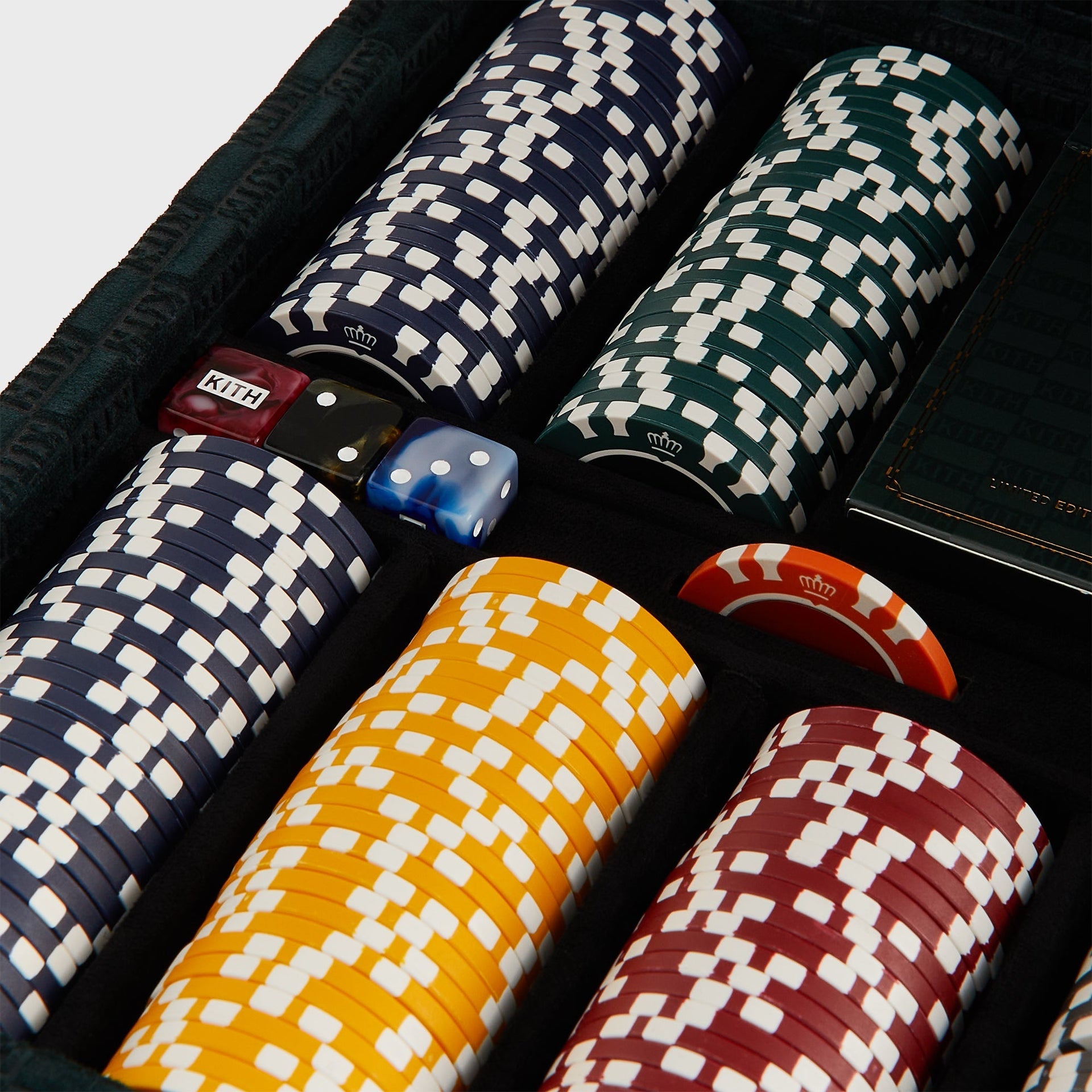 Kith Monogram Debossed Suede Poker Set - Stadium - PH