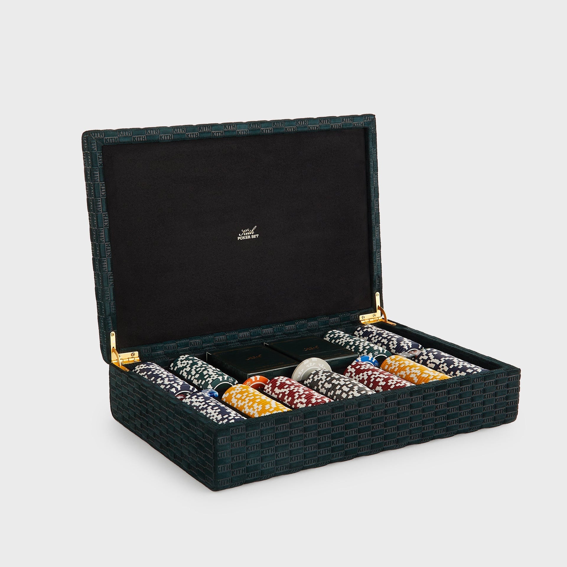 Kith Monogram Debossed Suede Poker Set - Stadium - PH