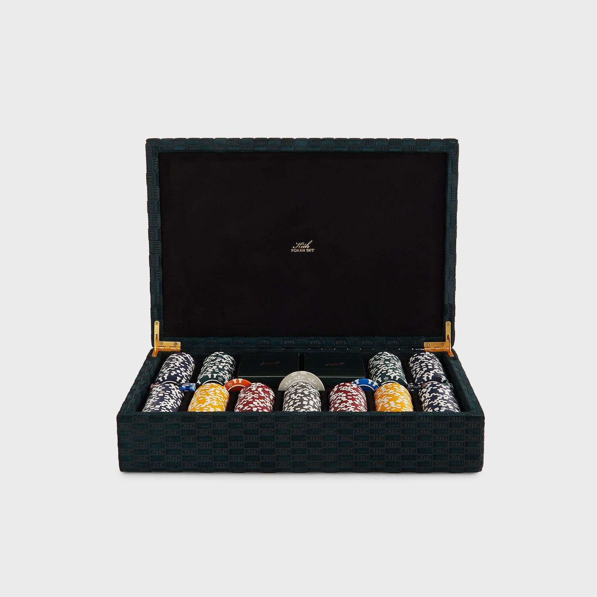 Kith Monogram Debossed Suede Poker Set - Stadium - PH