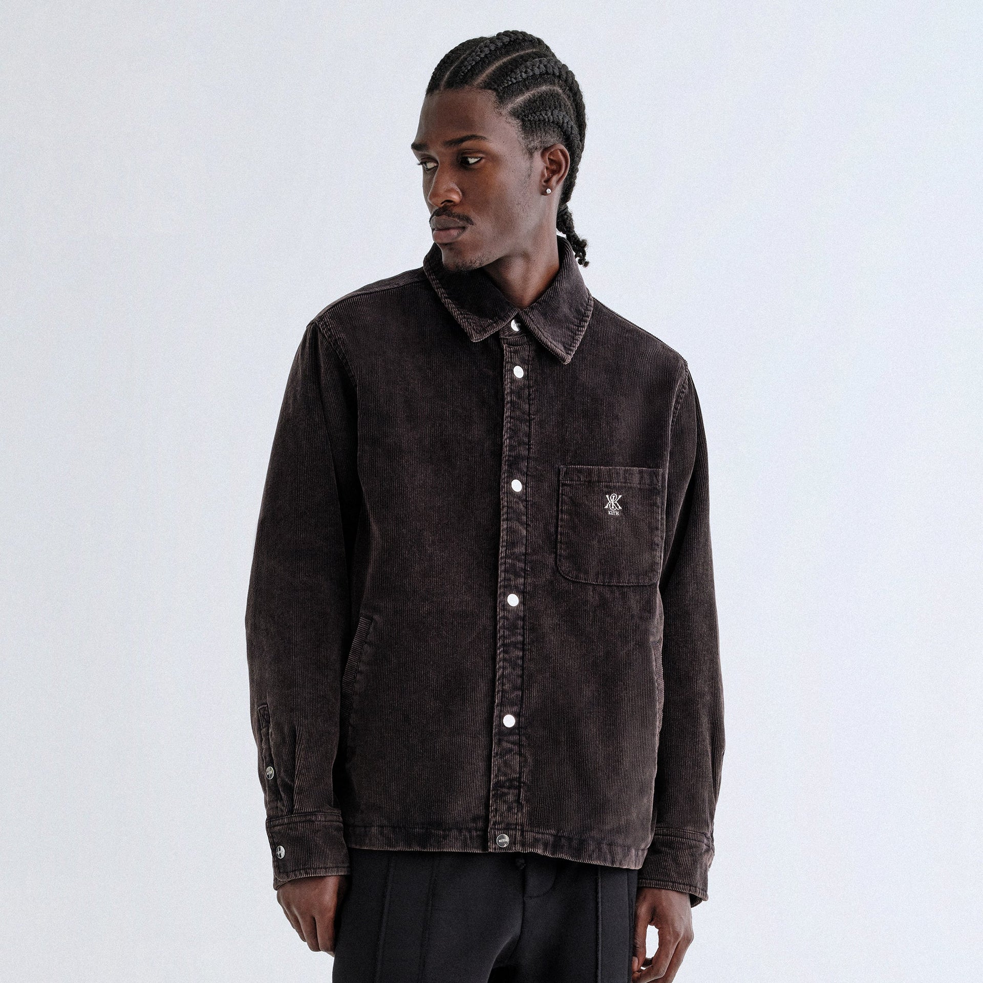 Kith Washed Corduroy Brixton Puffed Shirt Jacket - Ink