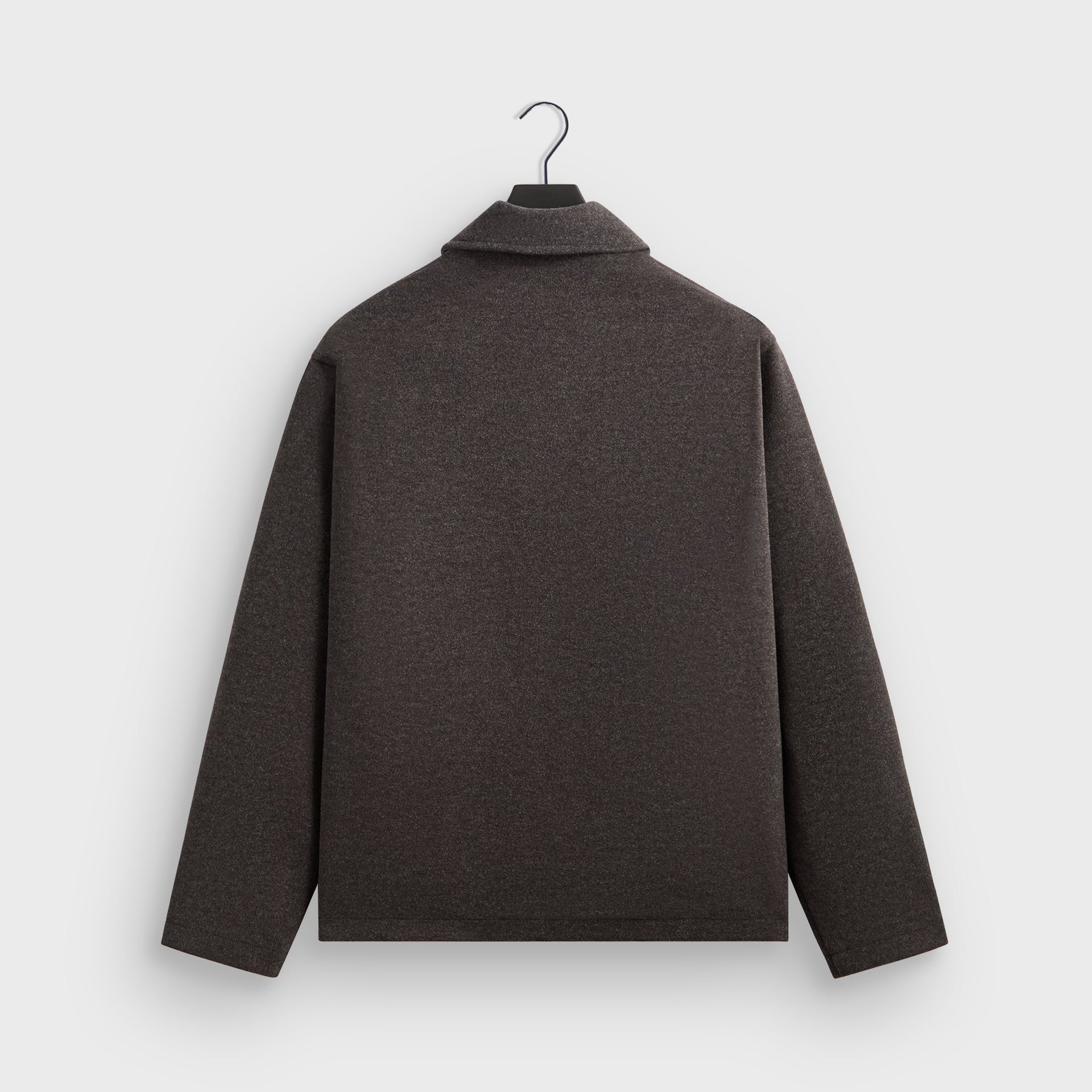 Kith Felted Jersey Lane Coaches Jacket - Heather Charcoal