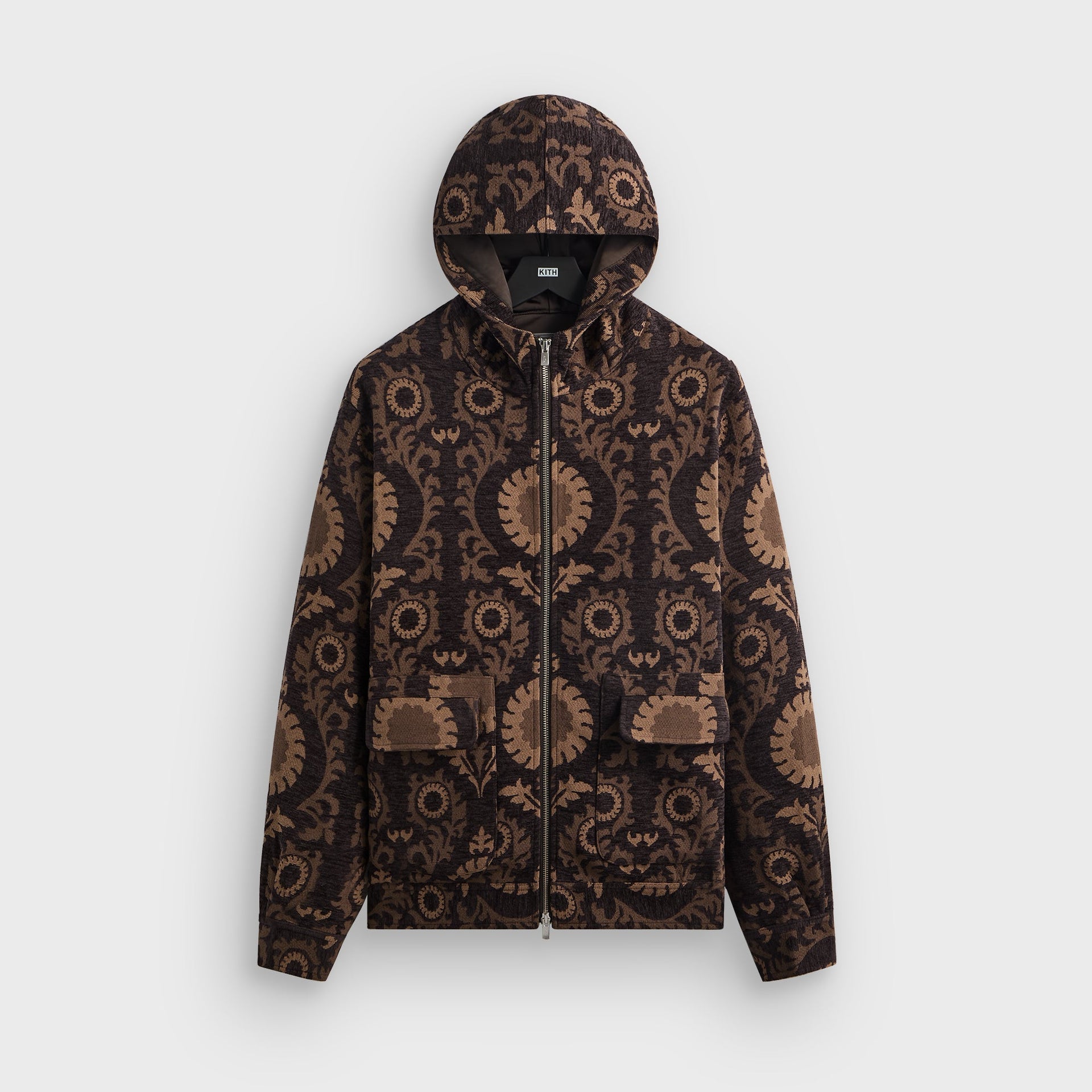 Kith Chenille Tapestry Selfridge Zip Up Hoodie - Kindling