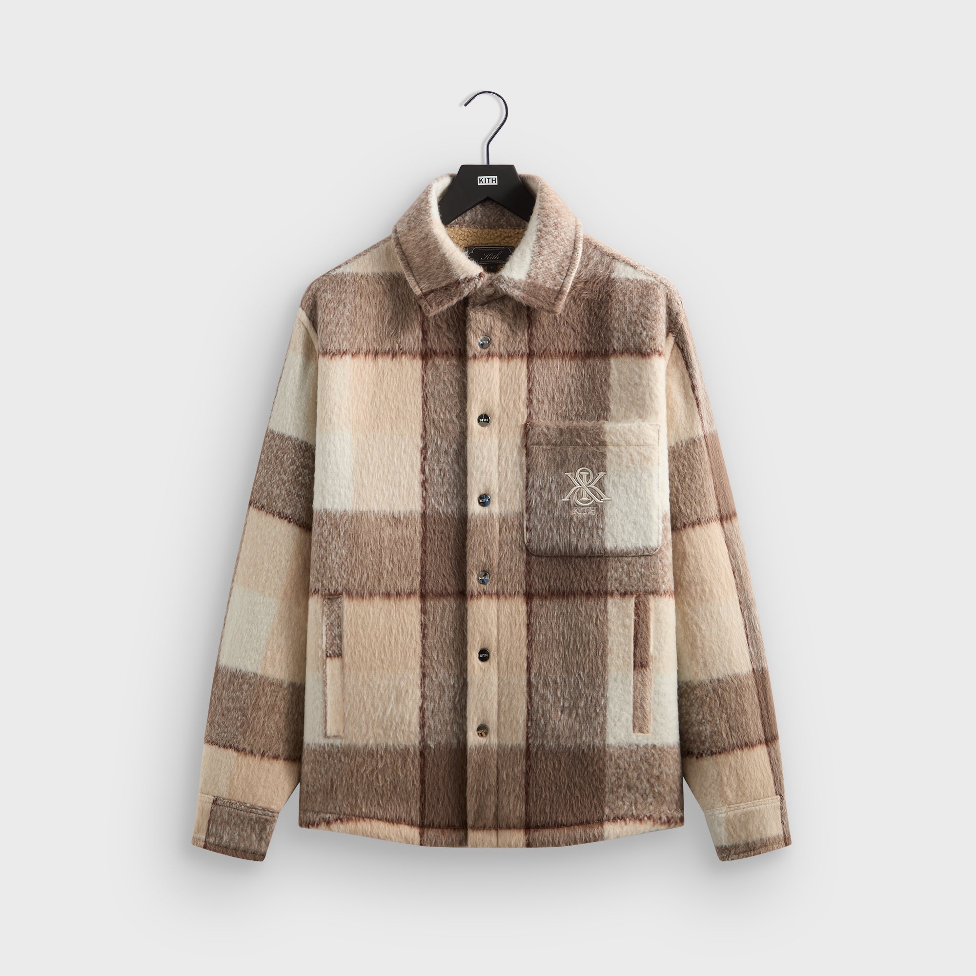 Kith Brushed Plaid Sheridan Shirt Jacket - Canvas – Kith UK