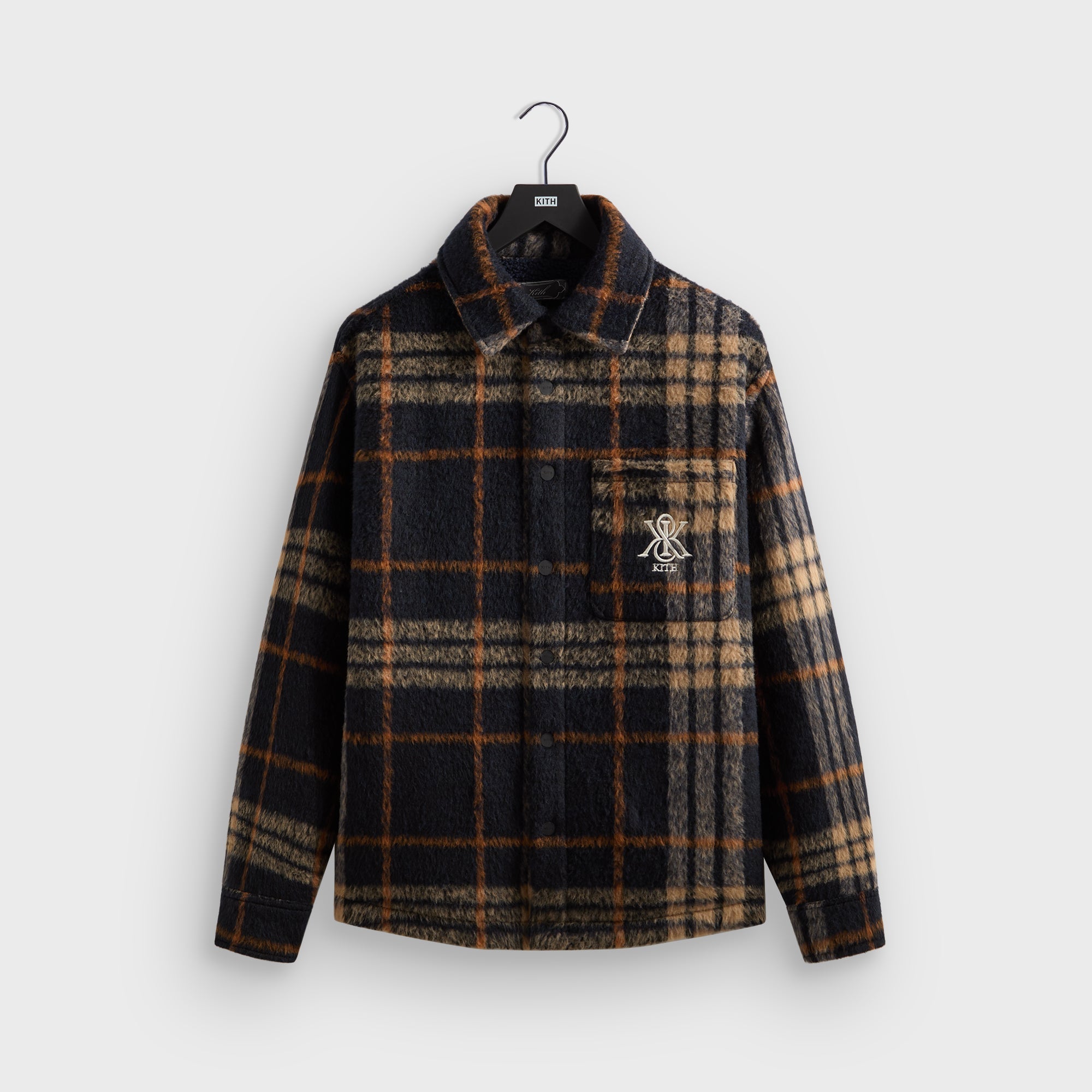 Kith Brushed Plaid Sheridan Shirt Jacket - Nocturnal – Kith UK