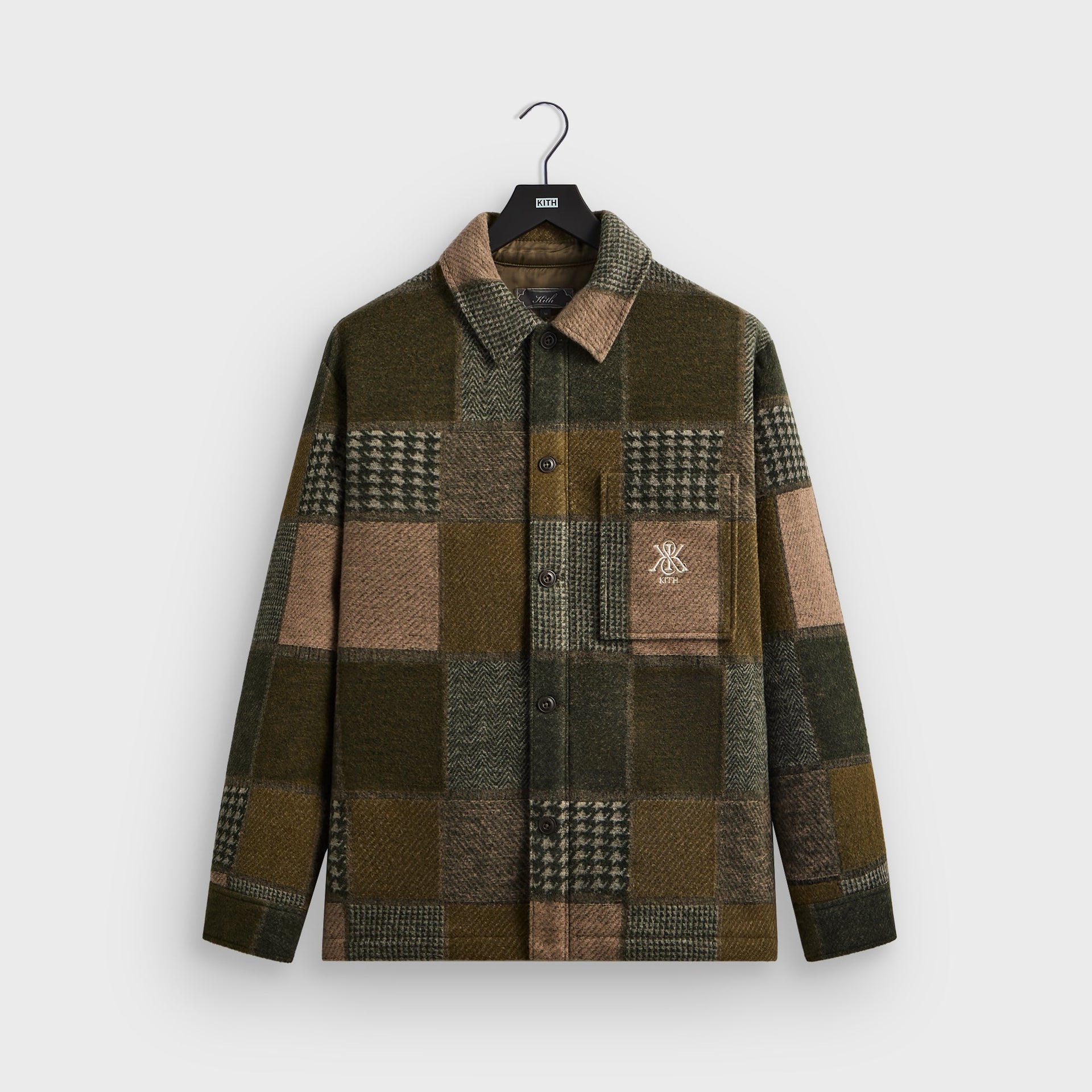 Kith Patchwork Wool Coaches Jacket - Chelonian