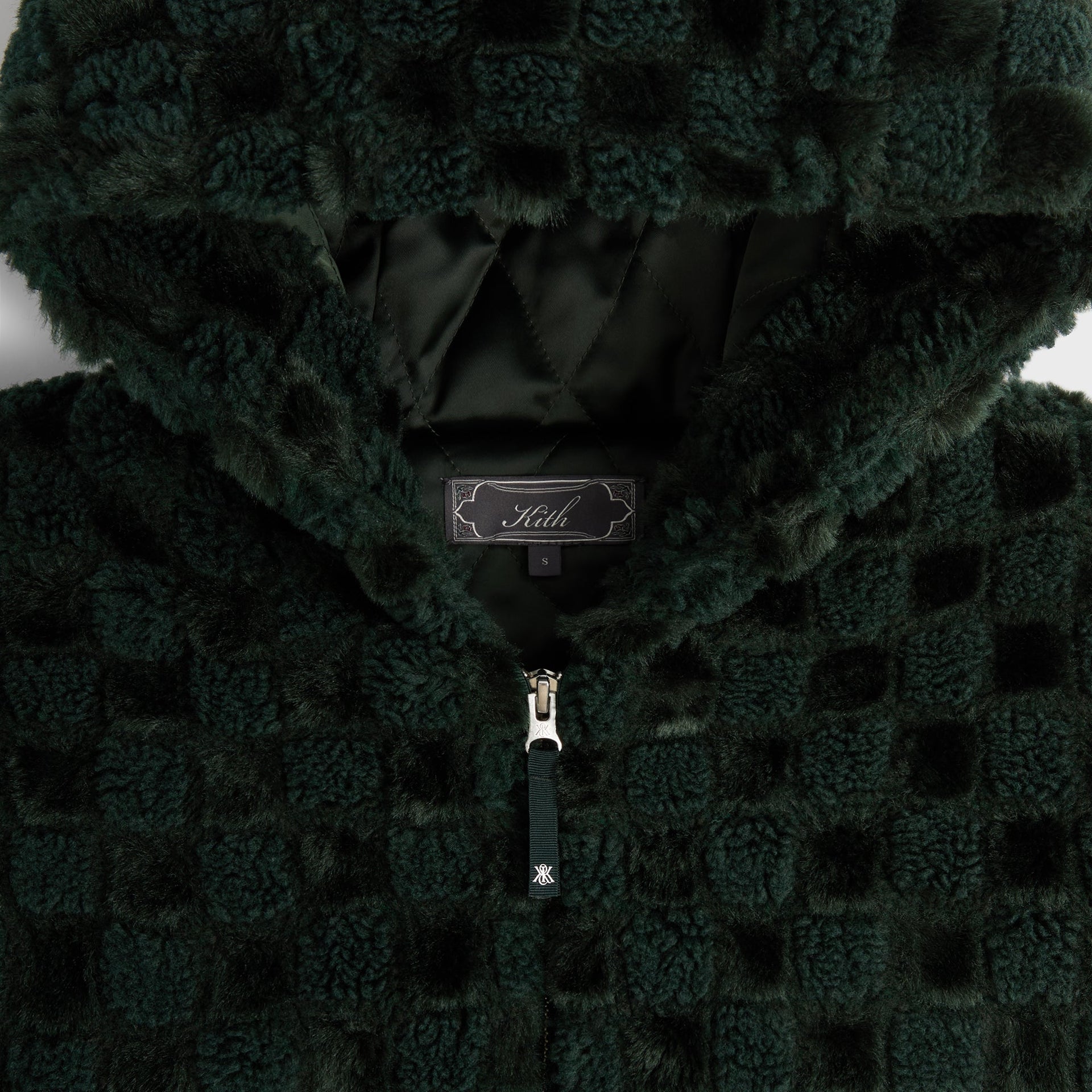 Kith Faux Fur Cropped Hoodie Bomber - Stadium