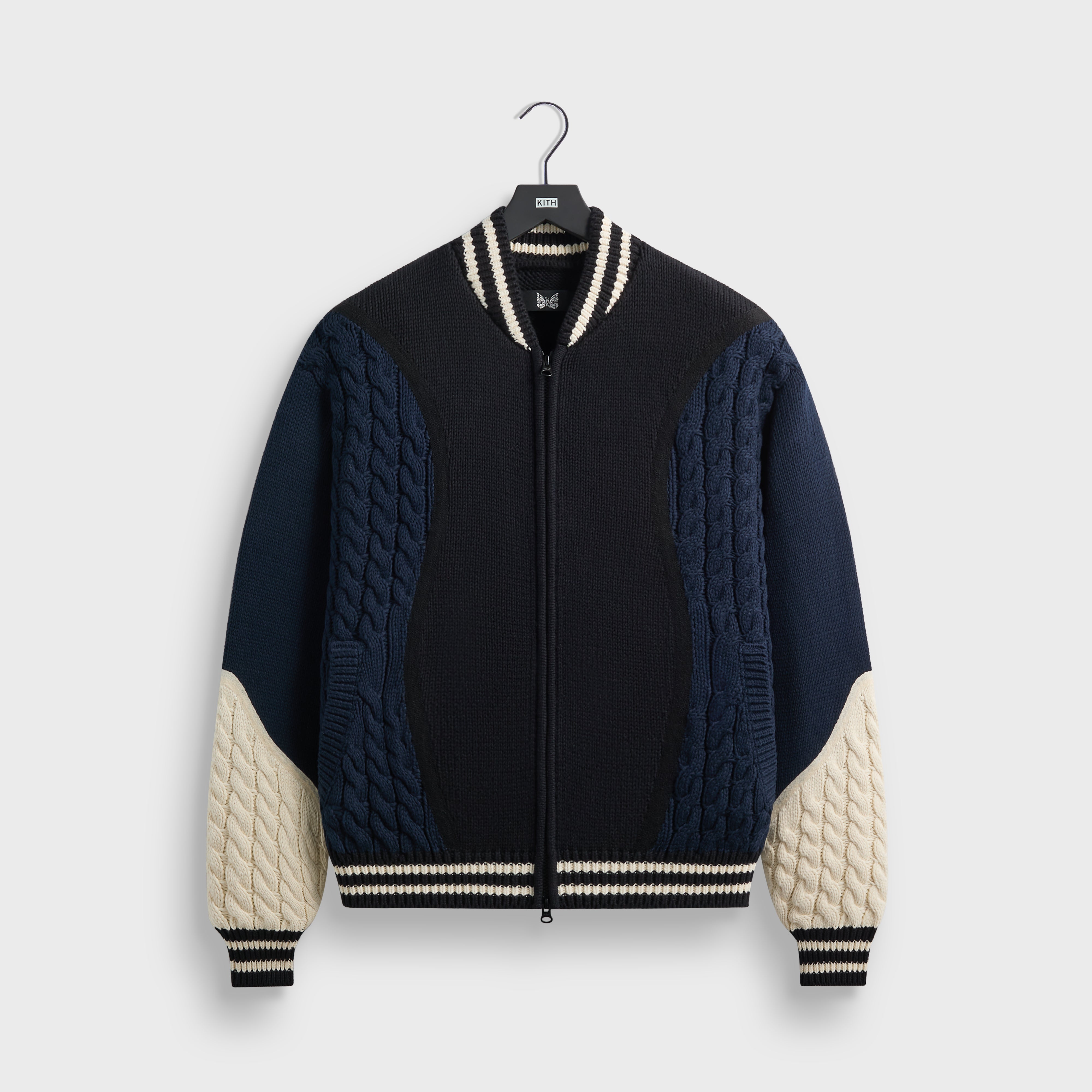 Kith for Needles Wyona Full Zip Sweater - Black – Kith UK