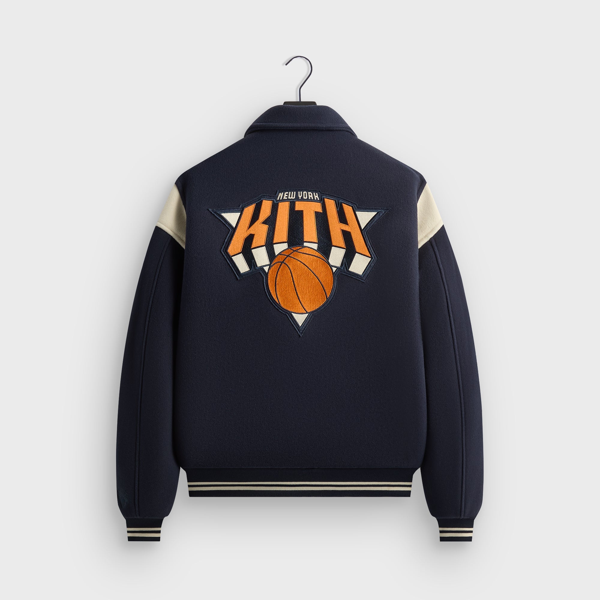 Kith for the New York Knicks Wool Varsity Jacket - Nocturnal – Kith UK