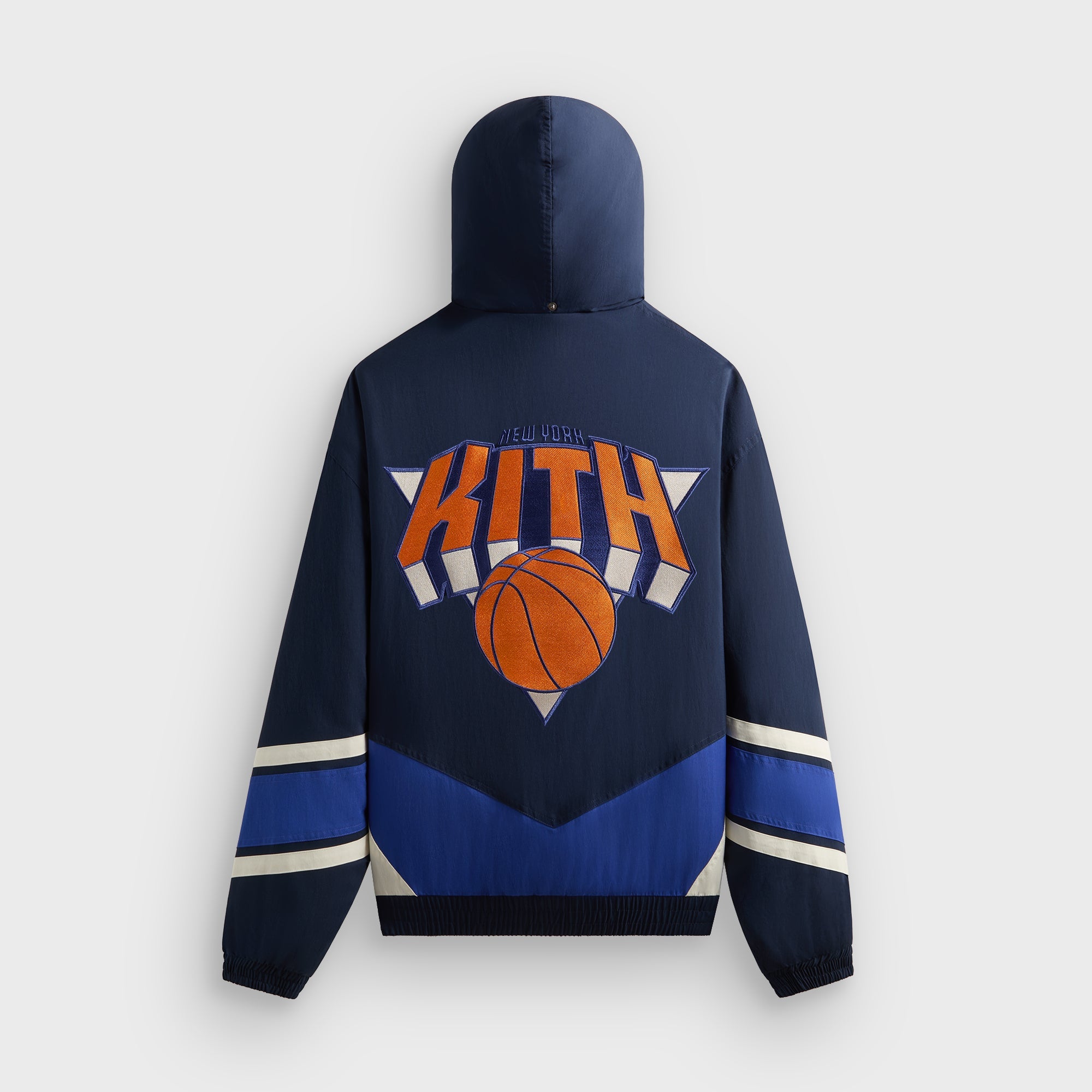 Kith for the New York Knicks Padded Nylon Jacket - Nocturnal – Kith UK