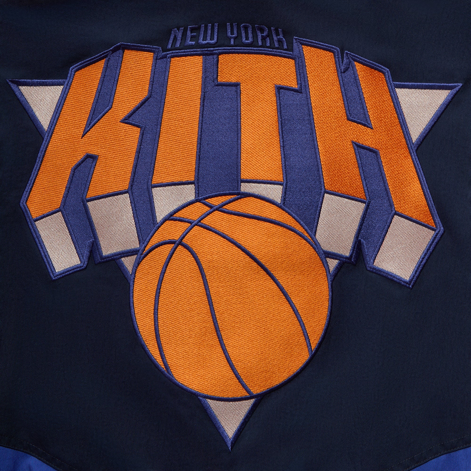 Kith for the New York Knicks Padded Nylon Jacket - Nocturnal – Kith UK