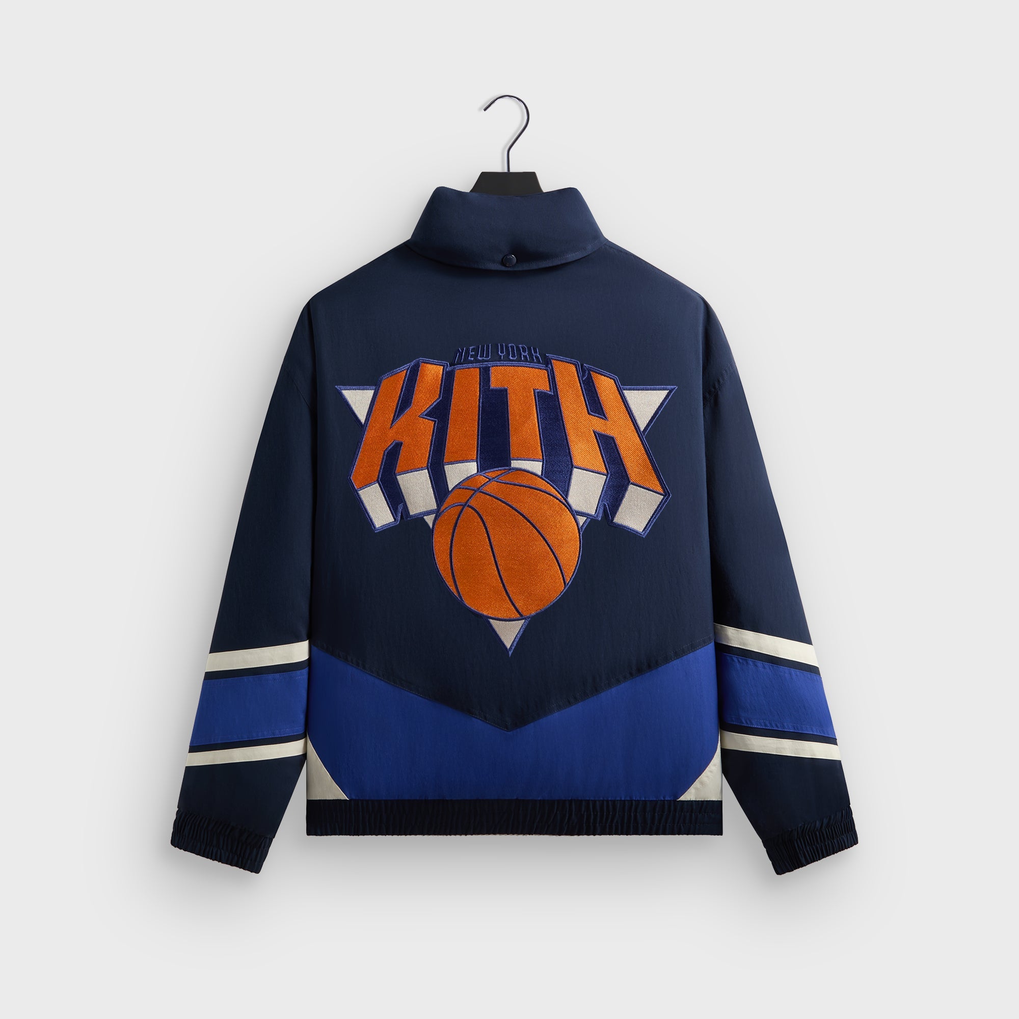 Kith for the New York Knicks Padded Nylon Jacket - Nocturnal – Kith UK