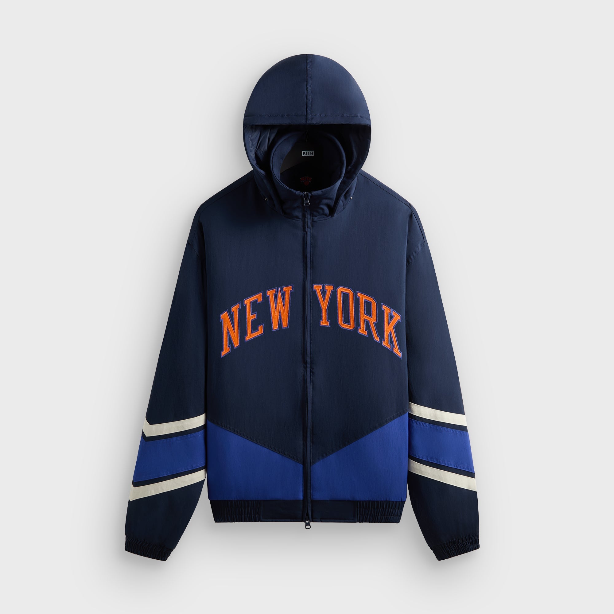 Kith for the New York Knicks Padded Nylon Jacket - Nocturnal – Kith UK