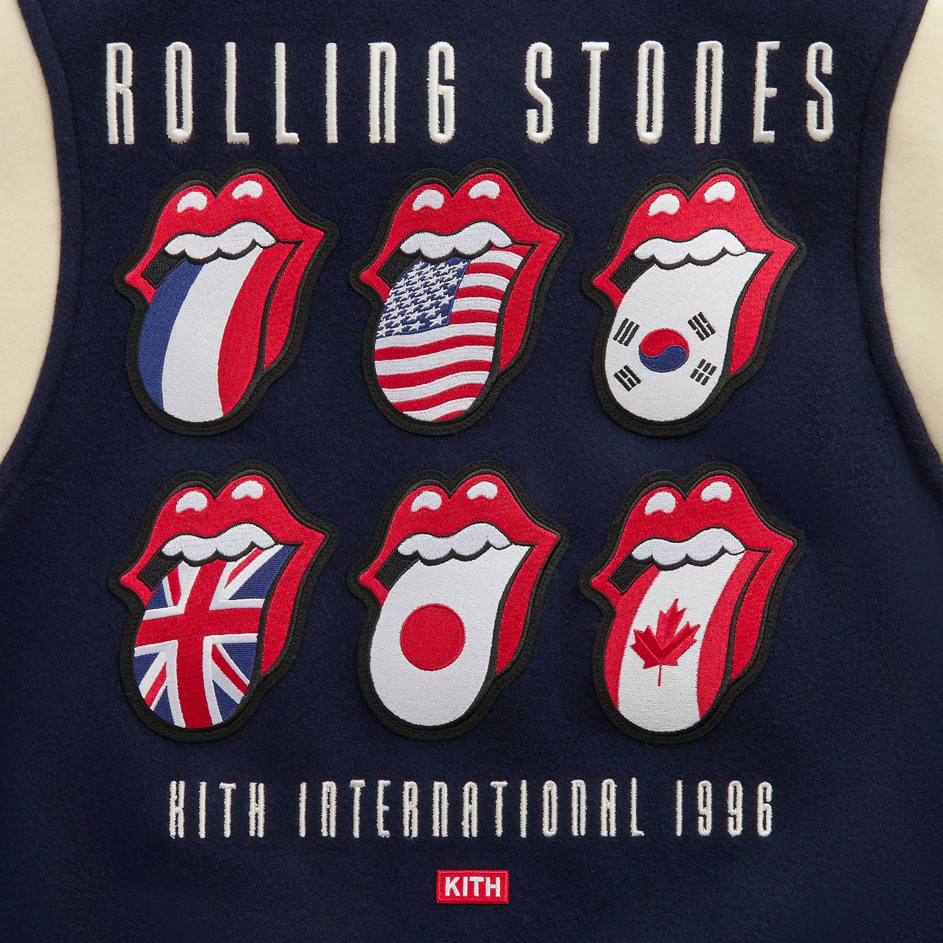 Kith for The Rolling Stones Wool Varsity Jacket - Nocturnal