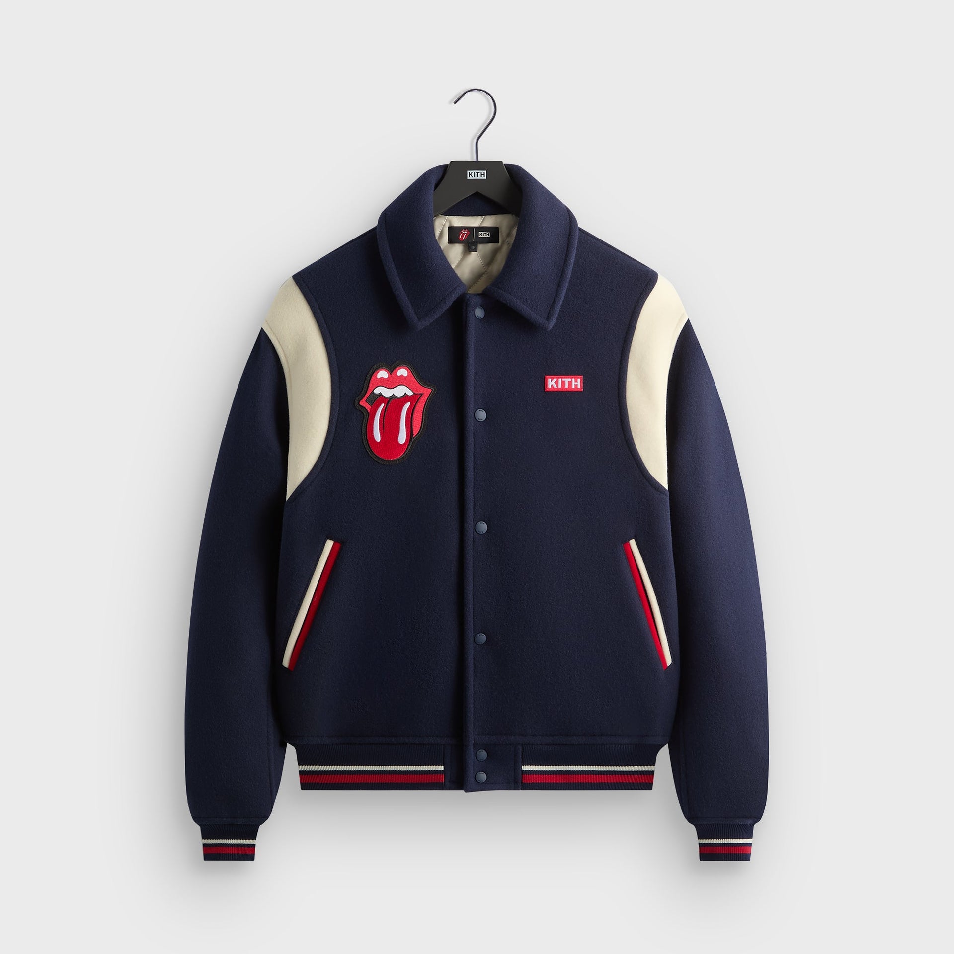Kith for The Rolling Stones Wool Varsity Jacket - Nocturnal