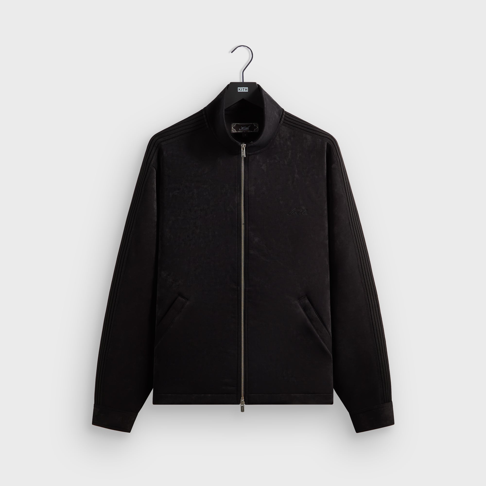 Kith Sueded Scuba Connor Track Jacket - Black – Kith UK