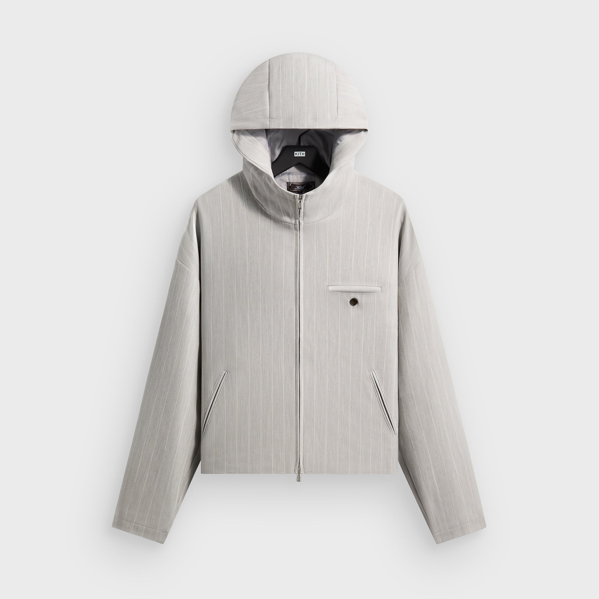 Kith ハイネックハーフスリーブポロシャツ L ライトグレー Kith Pinstripe Matteo Zip Up Hoodie - Light Heather Grey – Kith UK