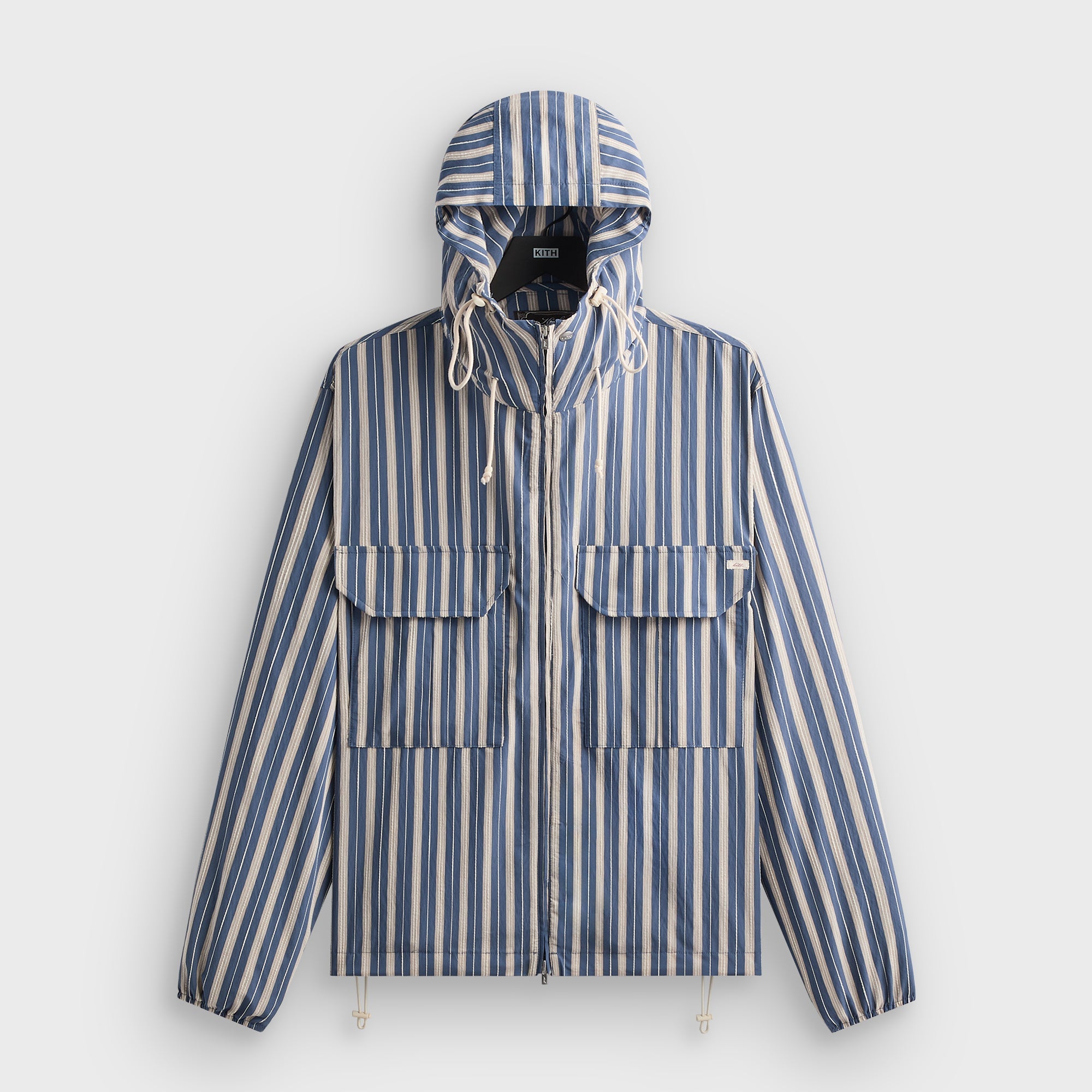Kith Barre Stripe Full Zip Raj Jacket - Breeze – Kith UK