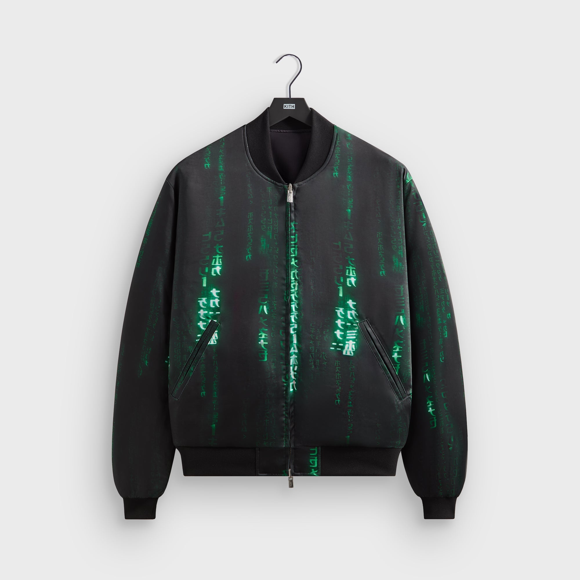 Kith for The Matrix Vance Satin Bomber Jacket - Black – Kith UK
