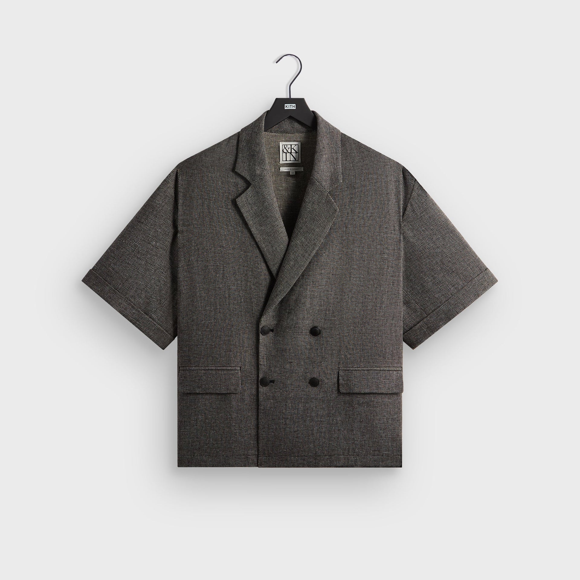 &Kin Textured Linen Ito Blazer - Black Melange - PH