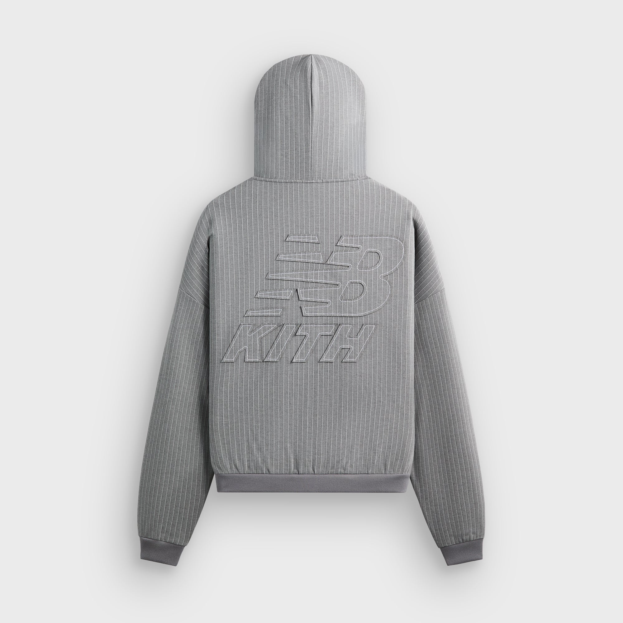 Kith & New Balance Pinstripe Braxton Zip Hoodie - Smoke – Kith UK