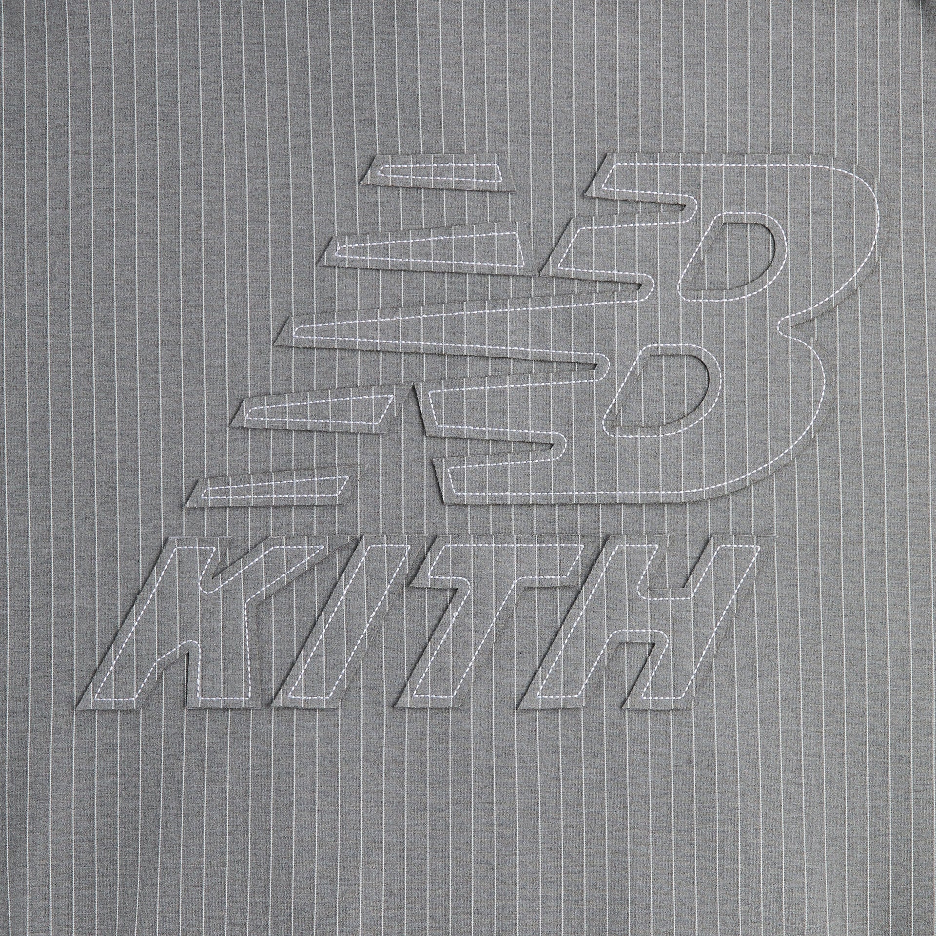 Kith & New Balance Pinstripe Braxton Zip Hoodie - Smoke