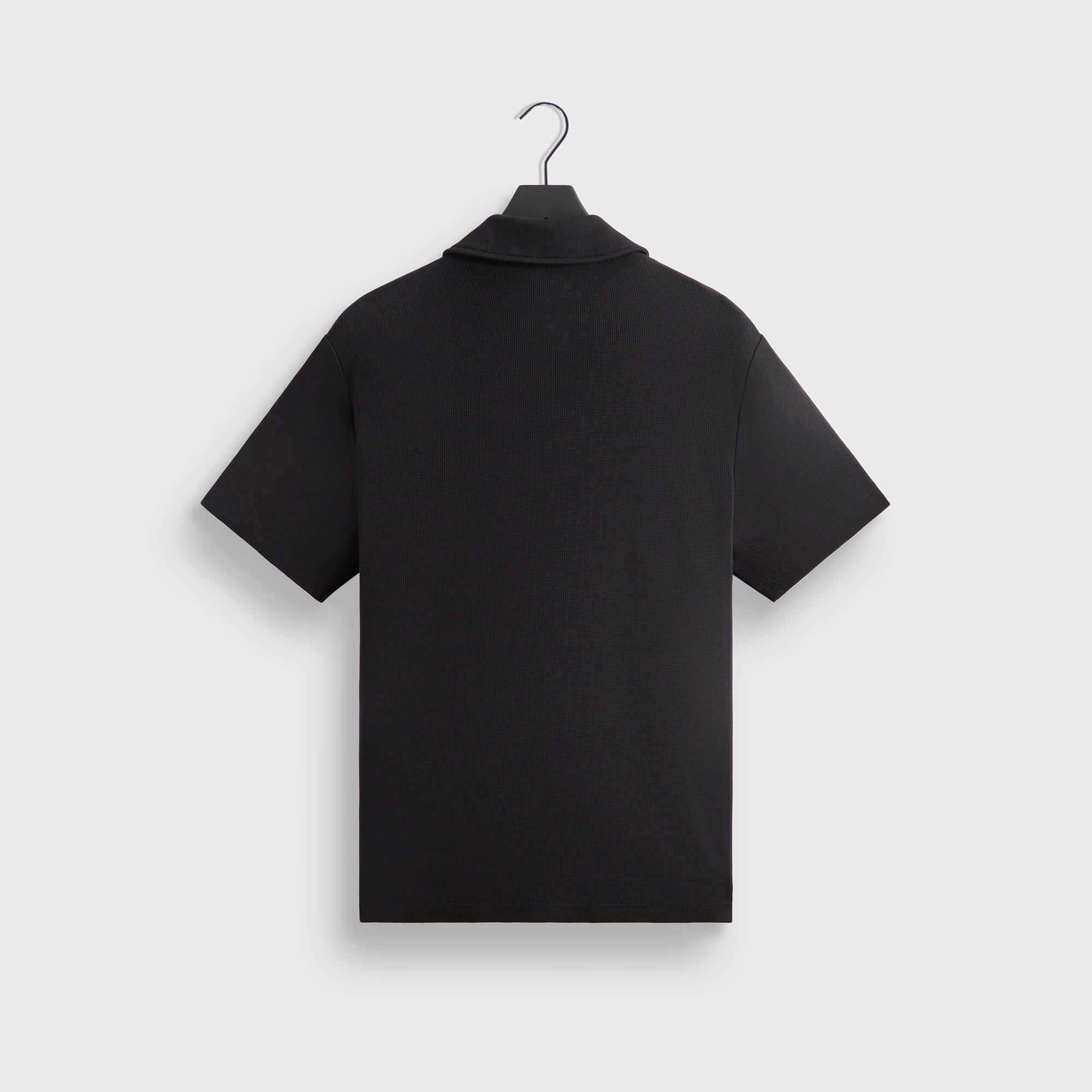 Kith Micro Waffle Drew Polo Shirt - Black – Kith UK
