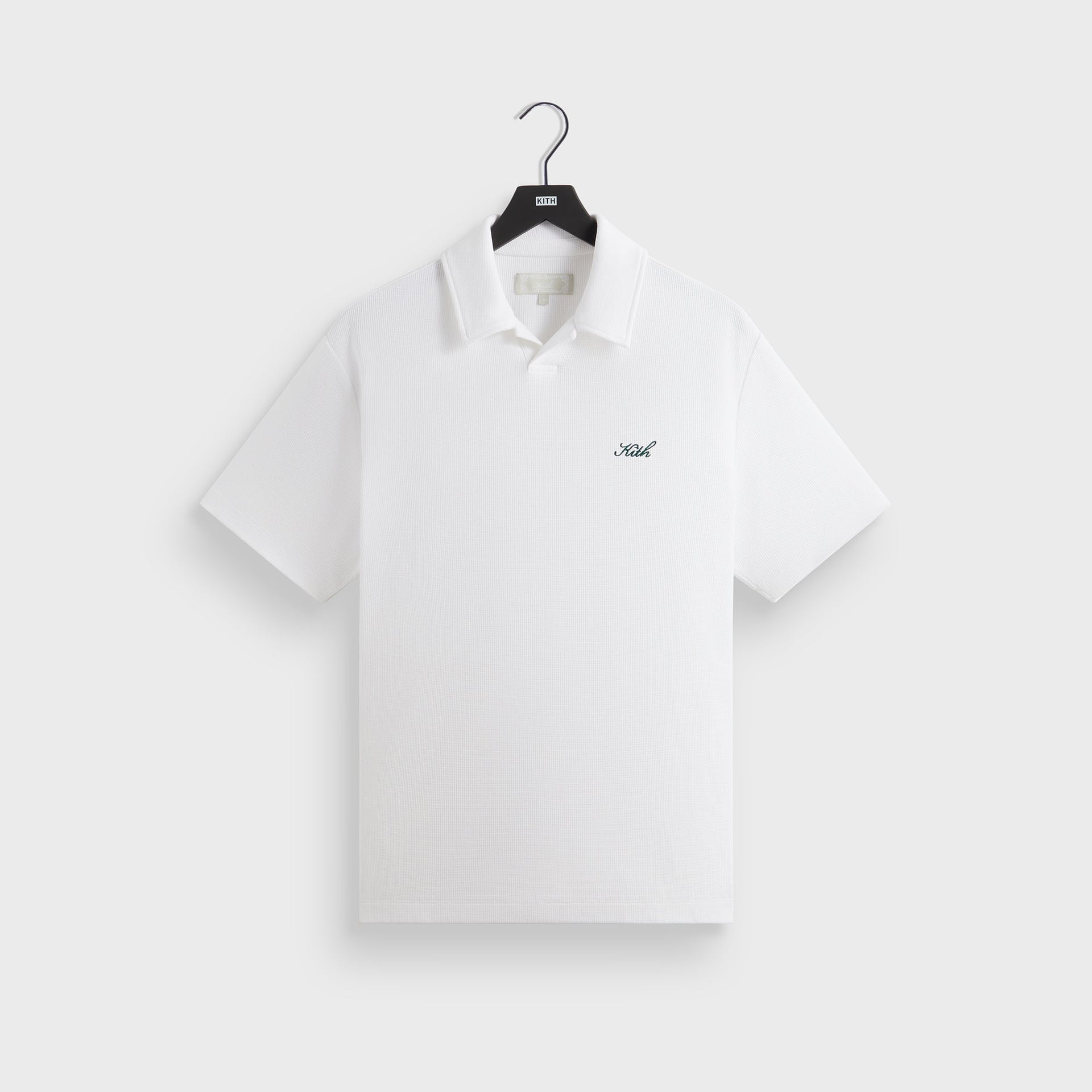 Kith Micro Waffle Drew Polo Shirt - White