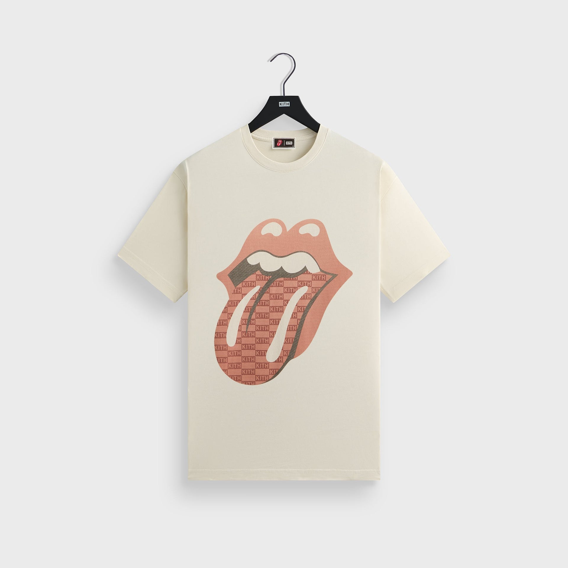 Kith for The Rolling Stones Monogram Tongue Tee - Sandrift