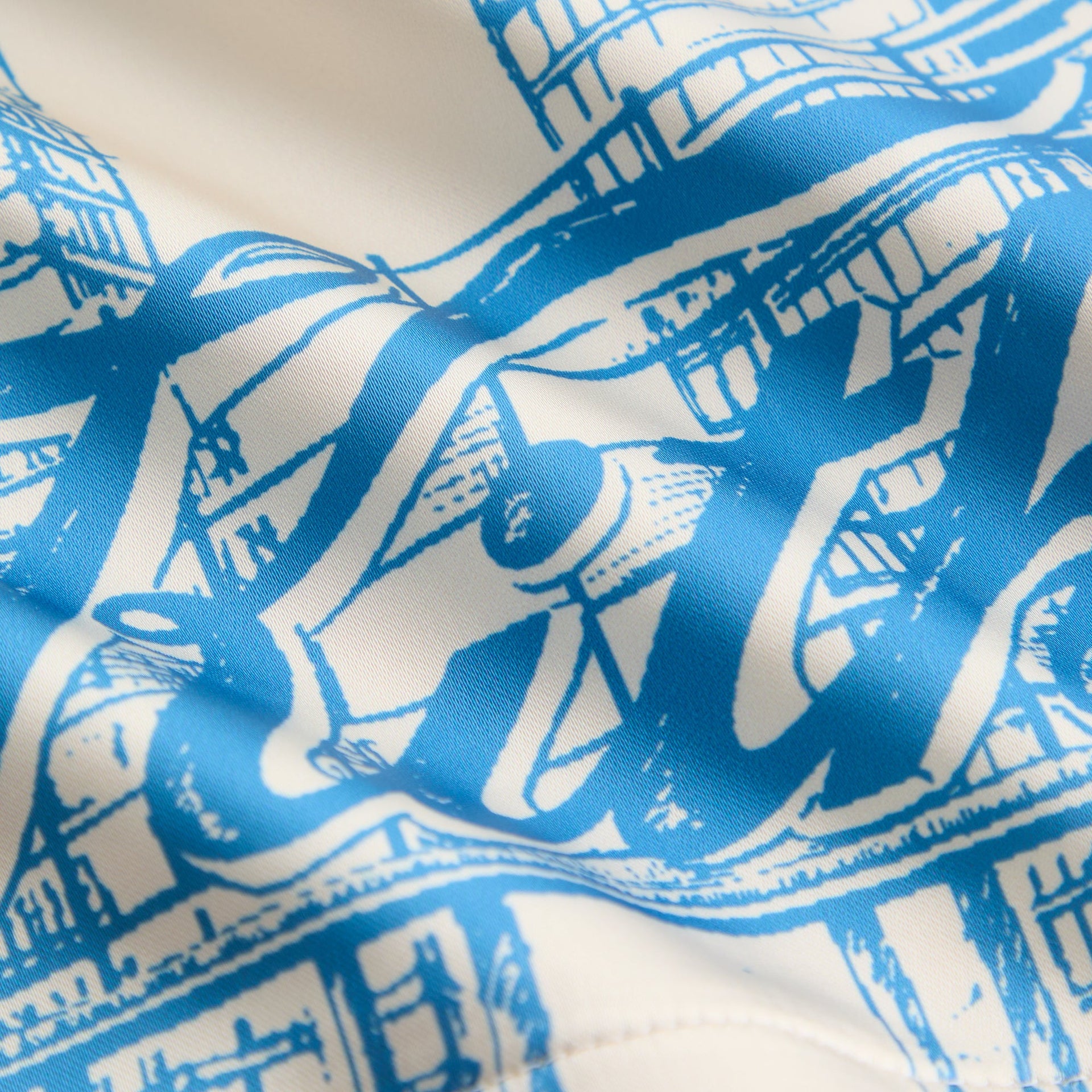 Kith Scenic Long Sleeve Boxy Collared Overshirt - Sandrift