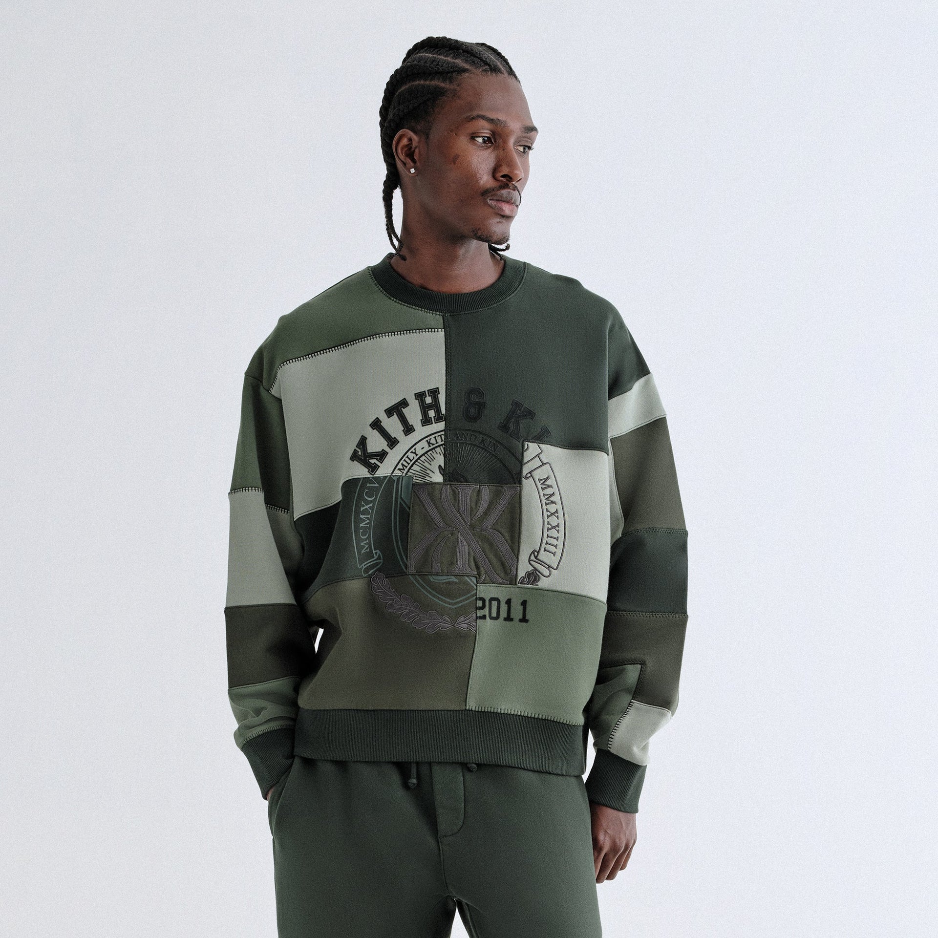 Kith Patchwork Fleece Nelson Crewneck - Stadium