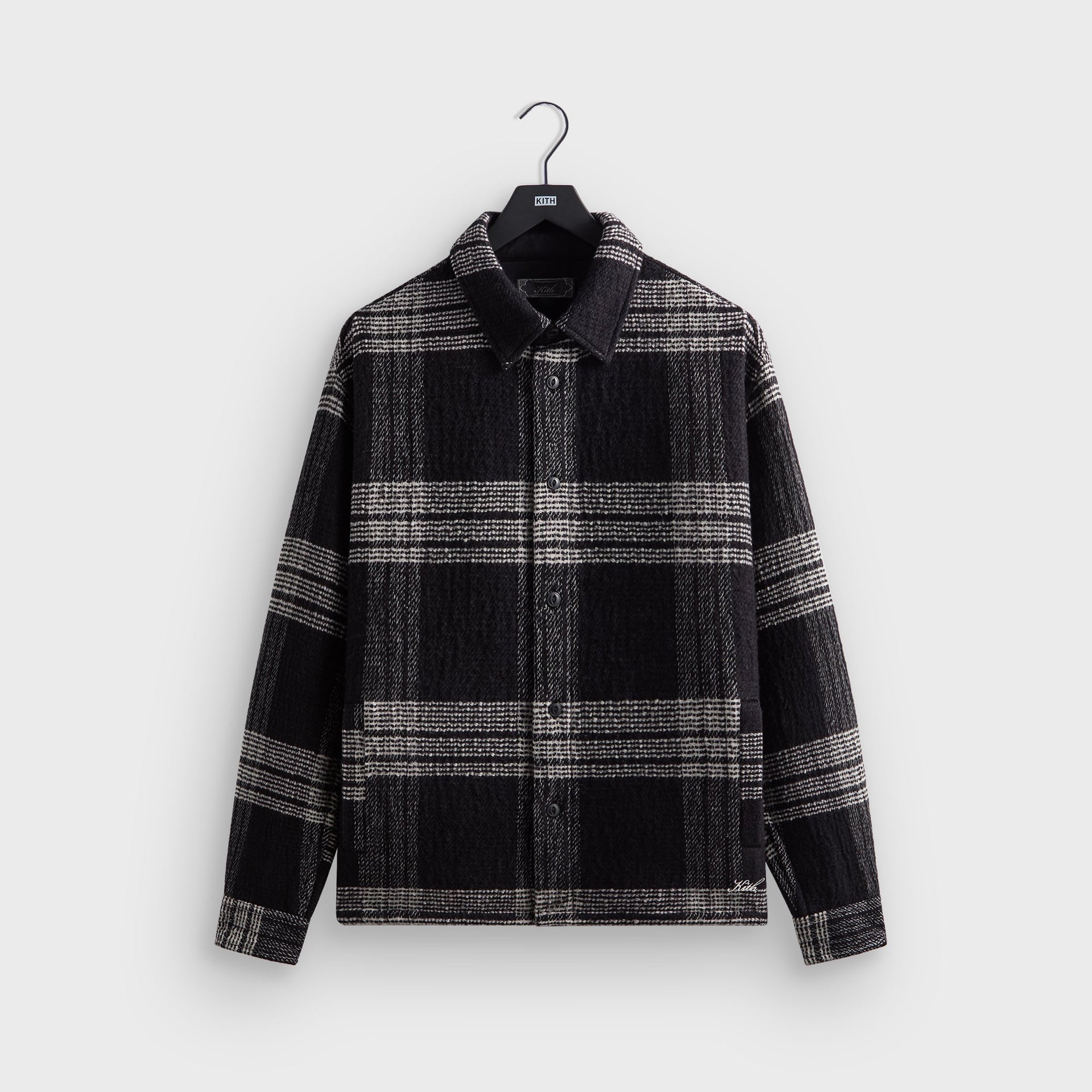 Kith Textured Plaid Isaiah Buttondown - Black