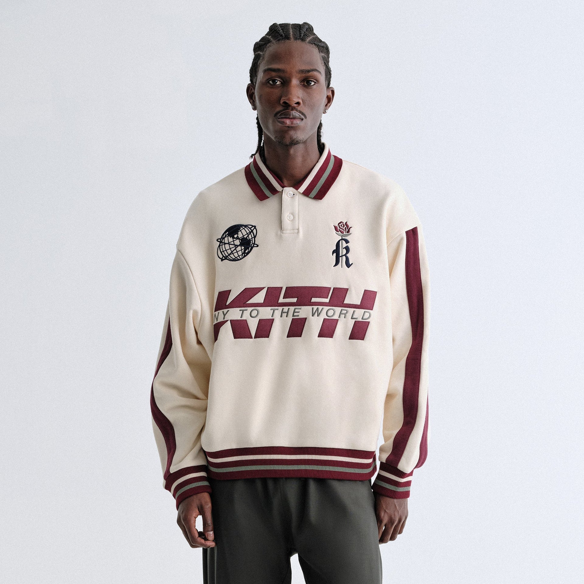 Kith Collegiate Nelson Collared Pullover - Muslin