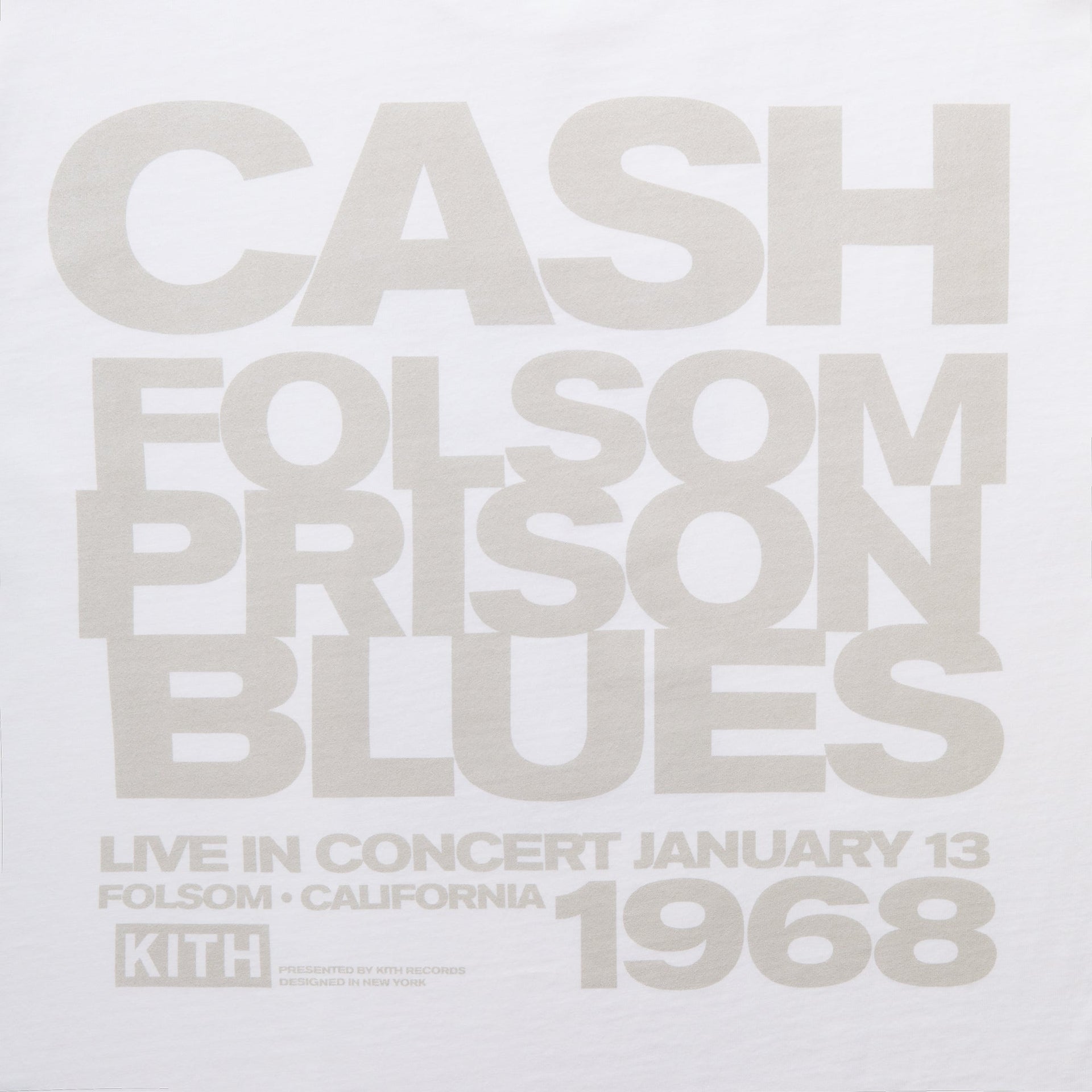 Kith Records for Johnny Cash Folsom Prison Vintage Tee - White