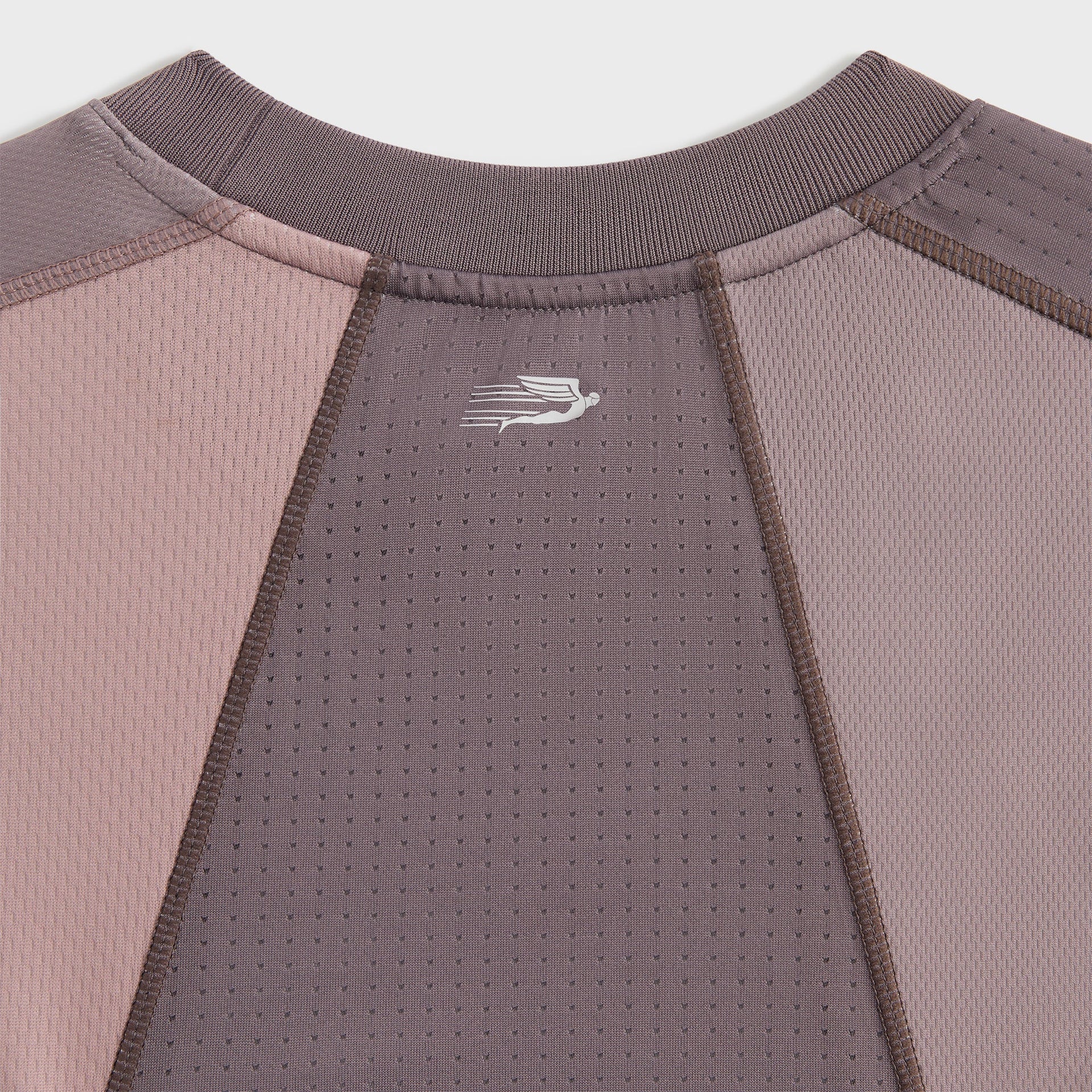 Kith Long Sleeve Panelled Otto Tee - Dusty Mauve